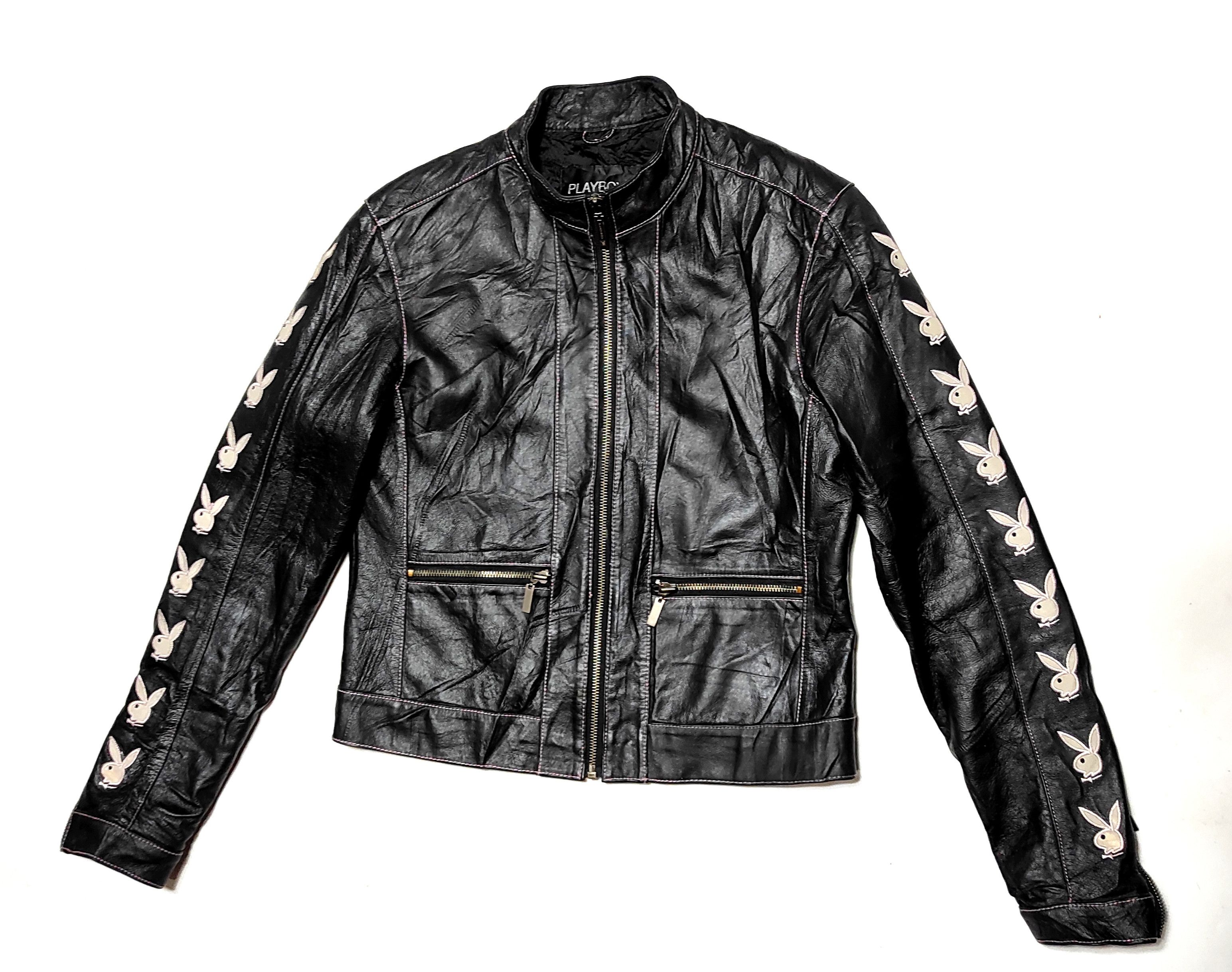 Playboy Beautiful Playboy Leather Jacket Embriodered Logo Size S / US 4 / IT 40 - 2 Thumbnail