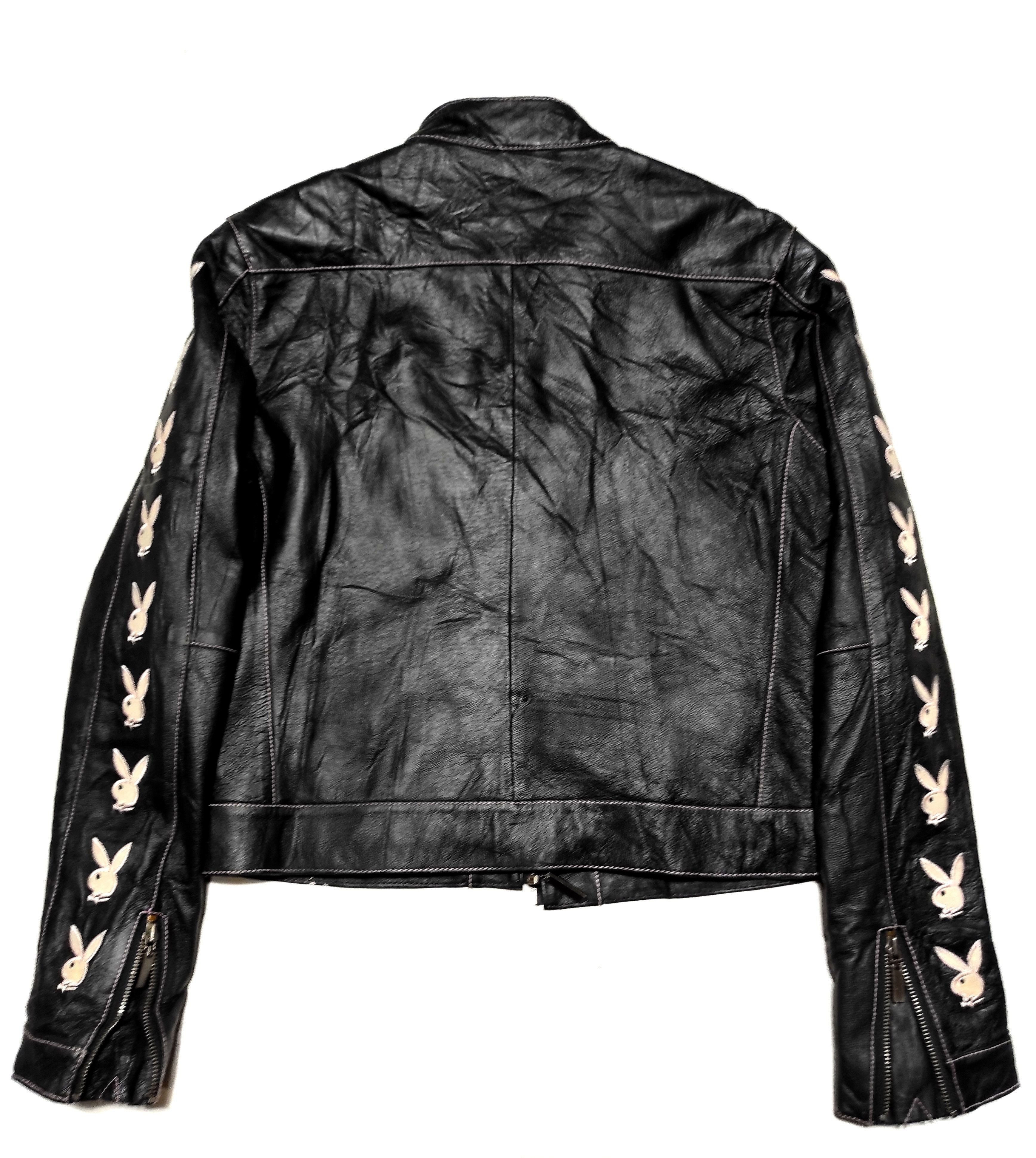Playboy Beautiful Playboy Leather Jacket Embriodered Logo Size S / US 4 / IT 40 - 3 Thumbnail