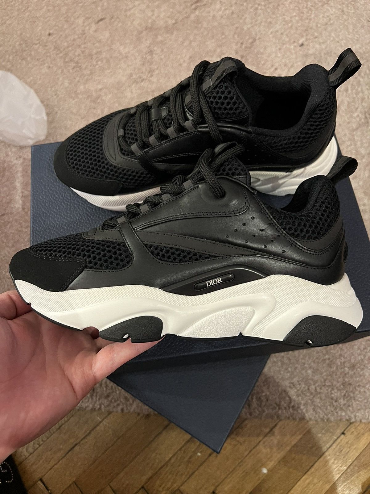 Dior *DSWT*B22 Black/White lowtop size 40 Size US 7 / EU 40 - 3 Thumbnail