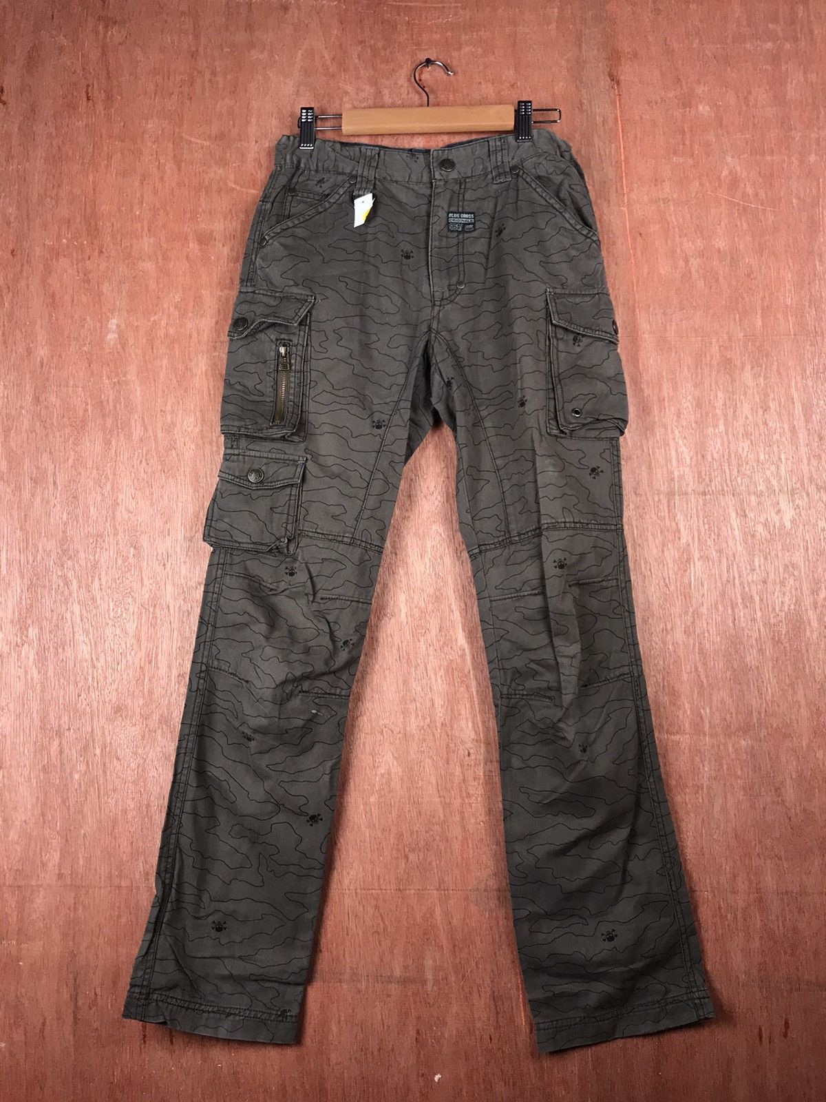 Japanese Brand Blue cross Skull utility Multipocket Cargo Pants #2298 Size US 28 / EU 44 - 1 Thumbnail