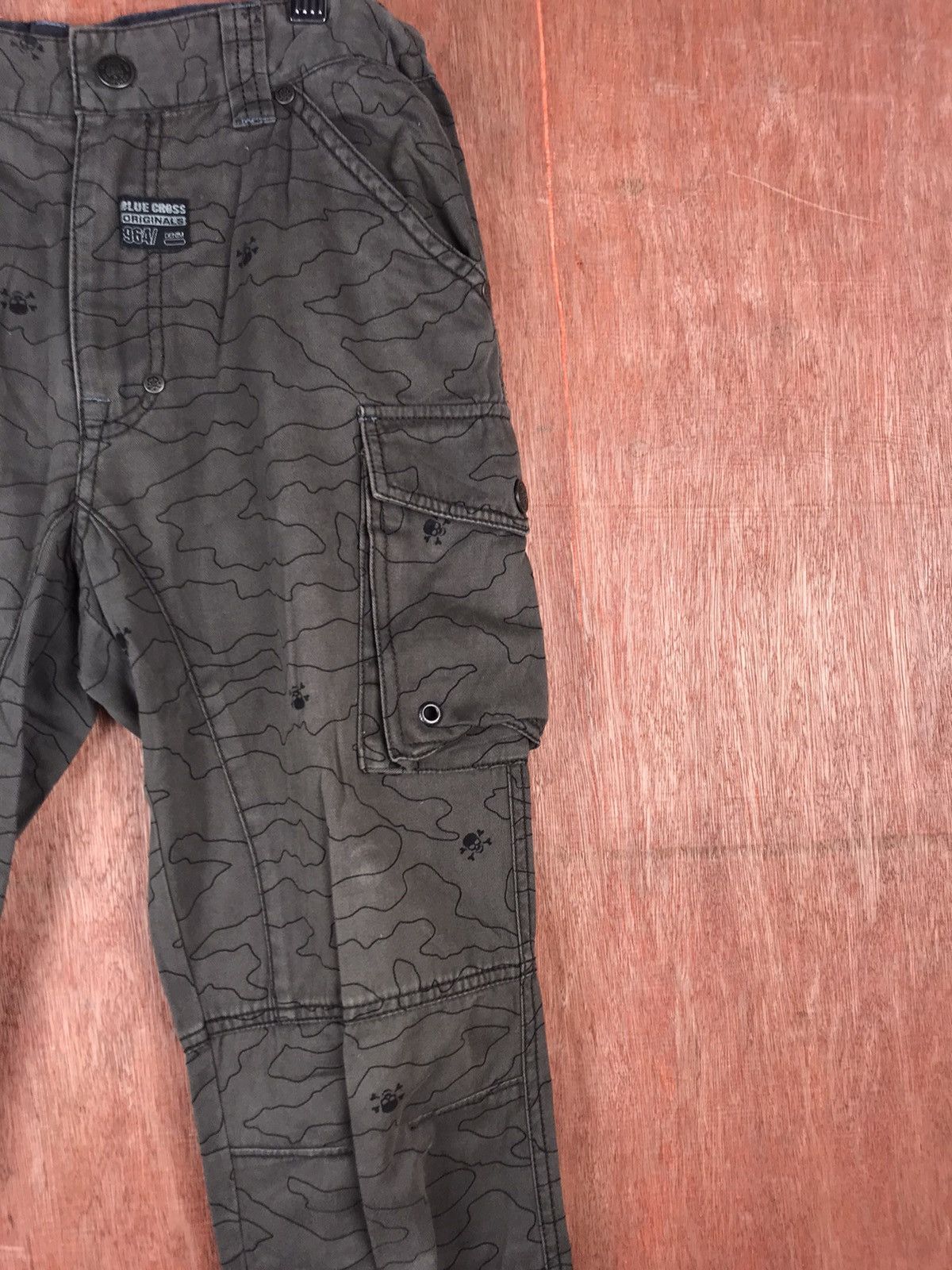 Japanese Brand Blue cross Skull utility Multipocket Cargo Pants #2298 Size US 28 / EU 44 - 5 Thumbnail