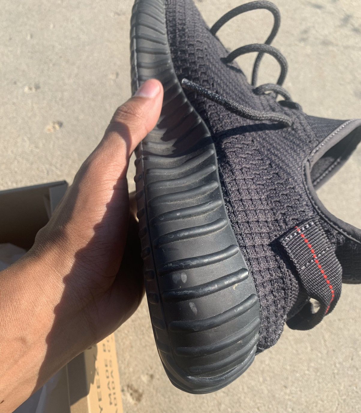 Adidas × Kanye West Yeezy Boost 350 V2 Black Non-Reflective 2019 Size US 13 / EU 46 - 12 Thumbnail