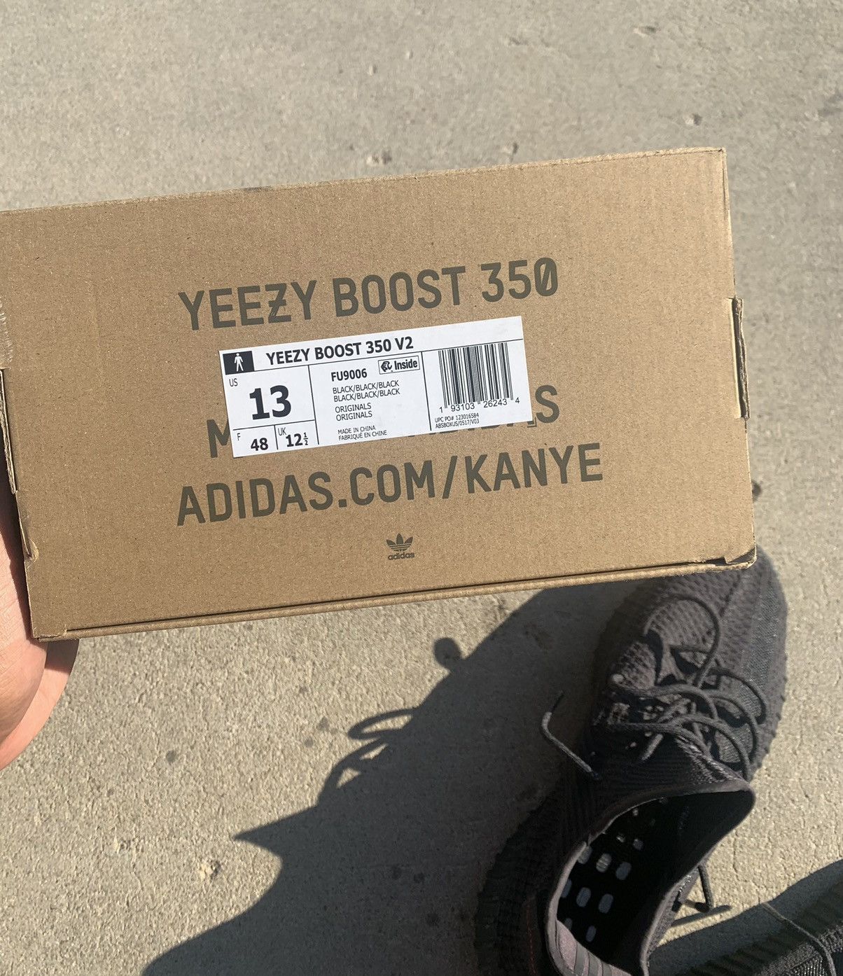 Adidas × Kanye West Yeezy Boost 350 V2 Black Non-Reflective 2019 Size US 13 / EU 46 - 14 Thumbnail