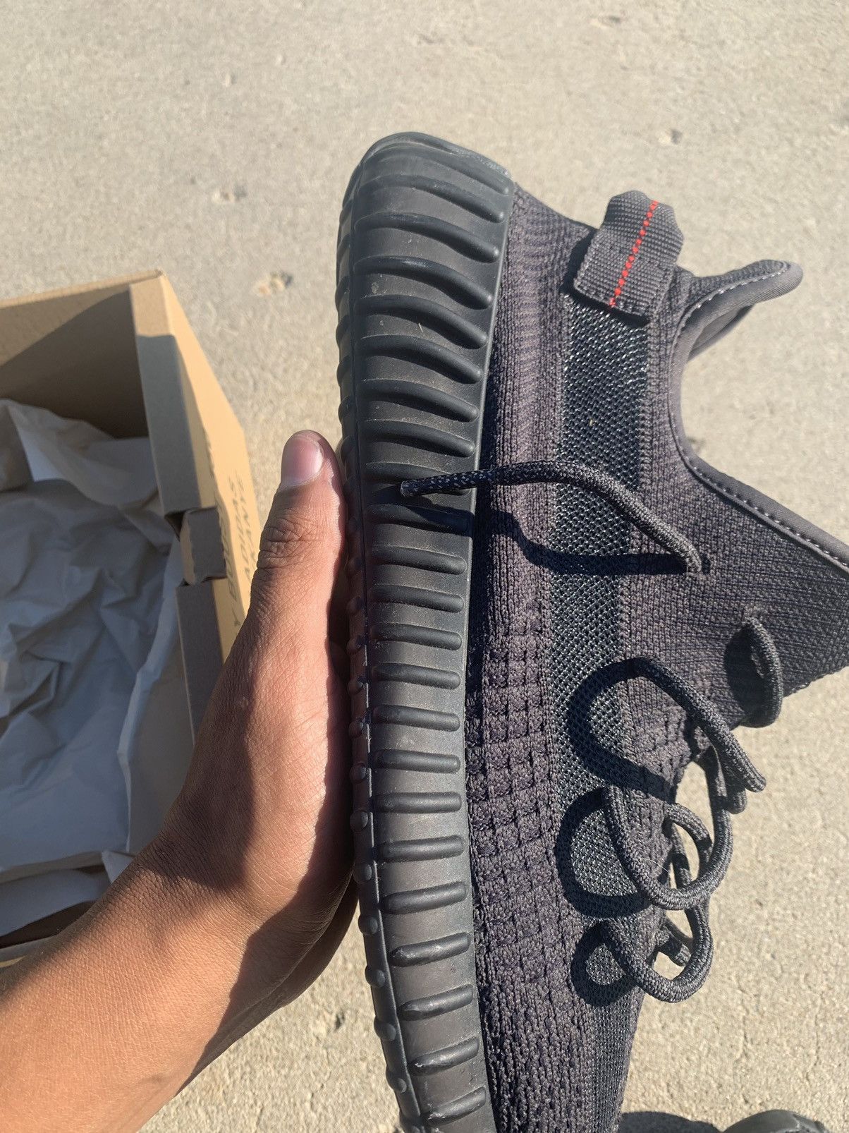 Adidas × Kanye West Yeezy Boost 350 V2 Black Non-Reflective 2019 Size US 13 / EU 46 - 13 Thumbnail
