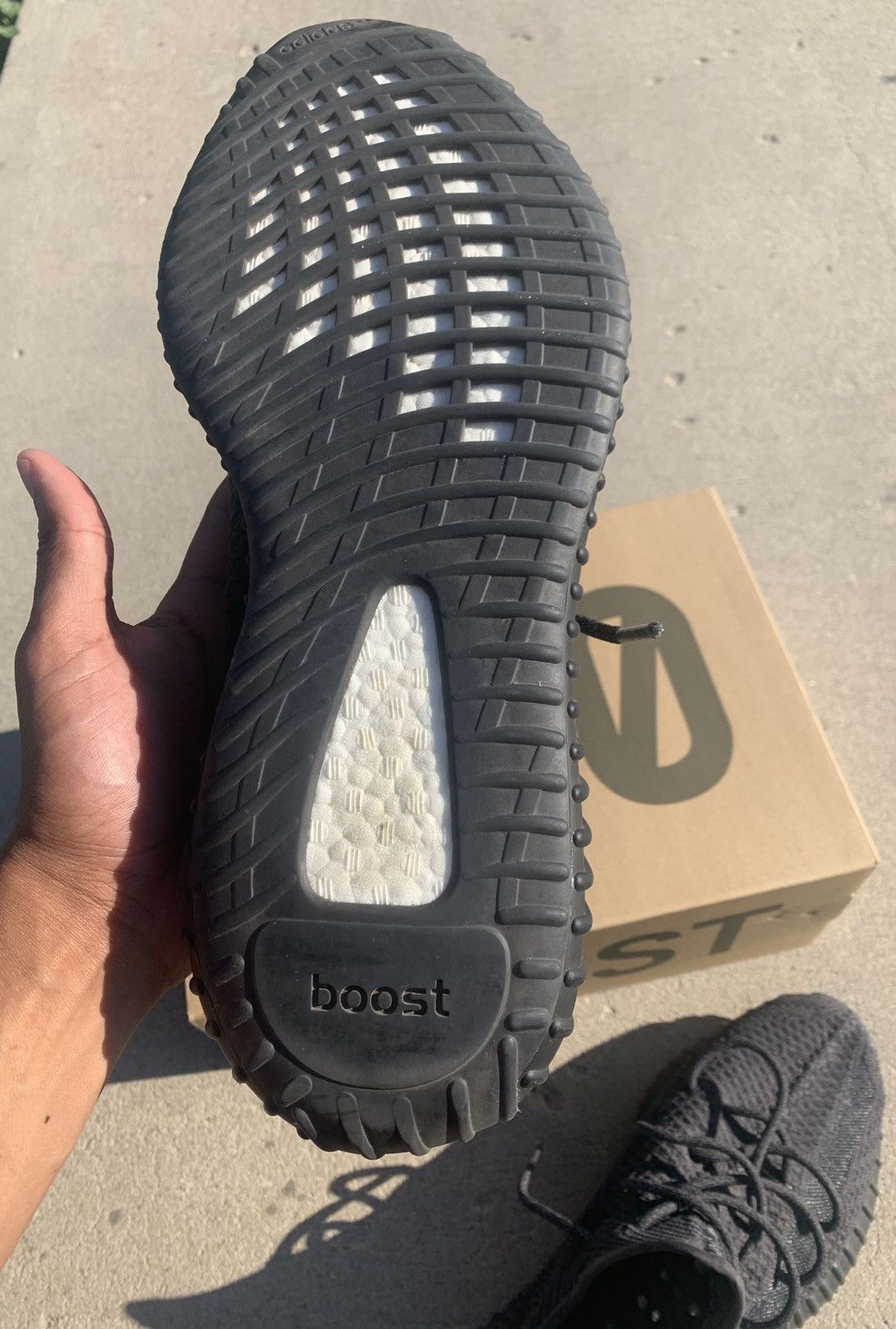 Adidas × Kanye West Yeezy Boost 350 V2 Black Non-Reflective 2019 Size US 13 / EU 46 - 10 Thumbnail