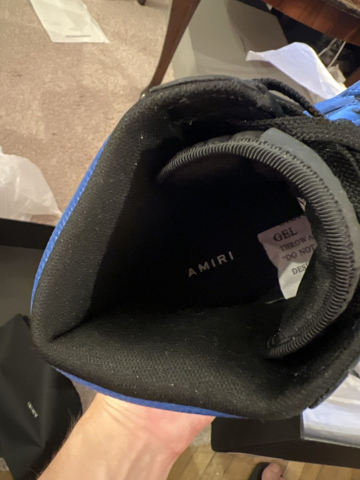 Amiri AMIRI SKEL HIGH SNEAKER BLACK BLUE SIZE 44 Size US 11 / EU 44 - 10 Thumbnail