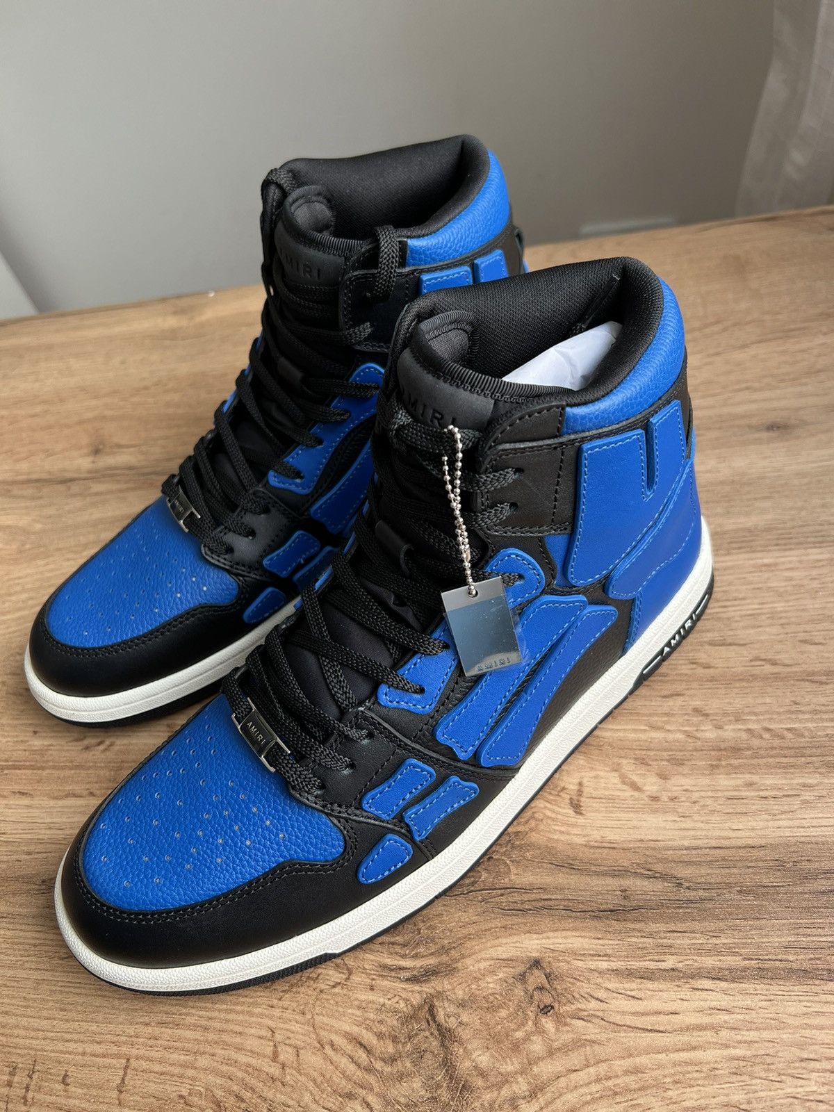 Amiri AMIRI SKEL HIGH SNEAKER BLACK BLUE SIZE 44 Size US 11 / EU 44 - 8 Thumbnail