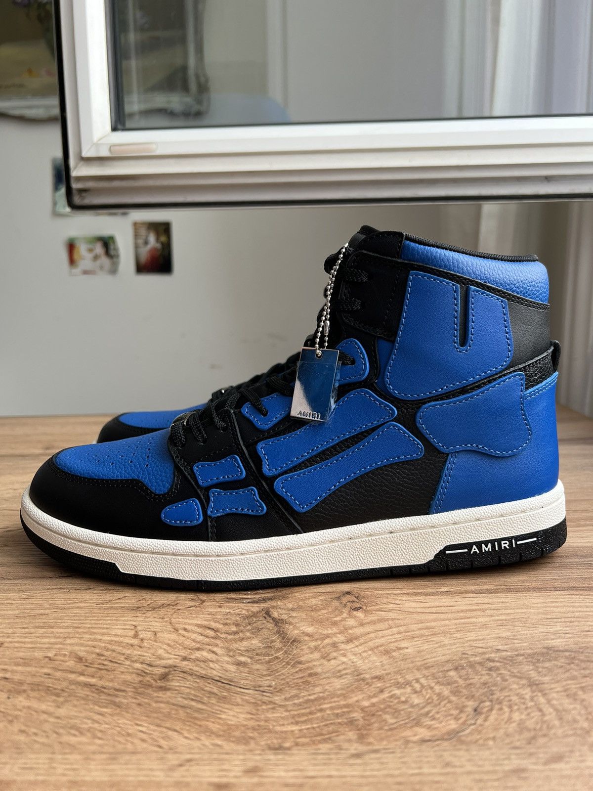 Amiri AMIRI SKEL HIGH SNEAKER BLACK BLUE SIZE 44 Size US 11 / EU 44 - 7 Thumbnail