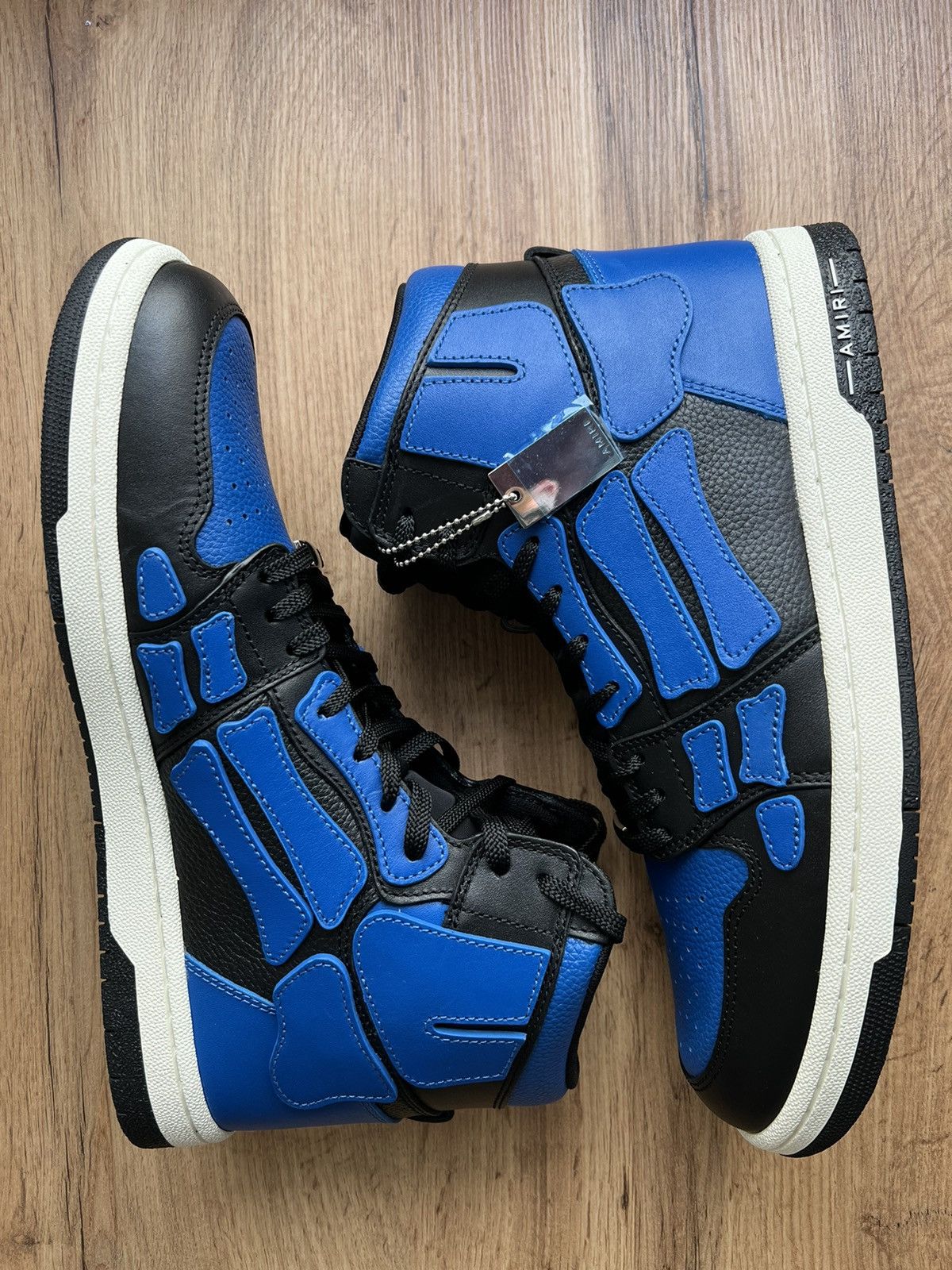 AMIRI SKEL HIGH SNEAKER BLACK BLUE SIZE 44
