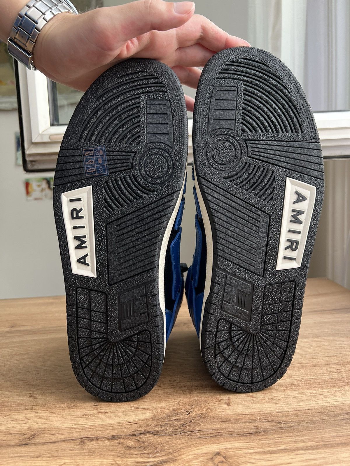 Amiri AMIRI SKEL HIGH SNEAKER BLACK BLUE SIZE 44 Size US 11 / EU 44 - 6 Thumbnail