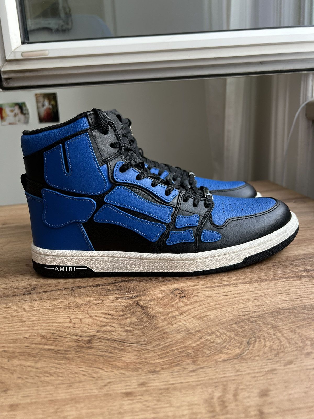 Amiri AMIRI SKEL HIGH SNEAKER BLACK BLUE SIZE 44 Size US 11 / EU 44 - 4 Thumbnail