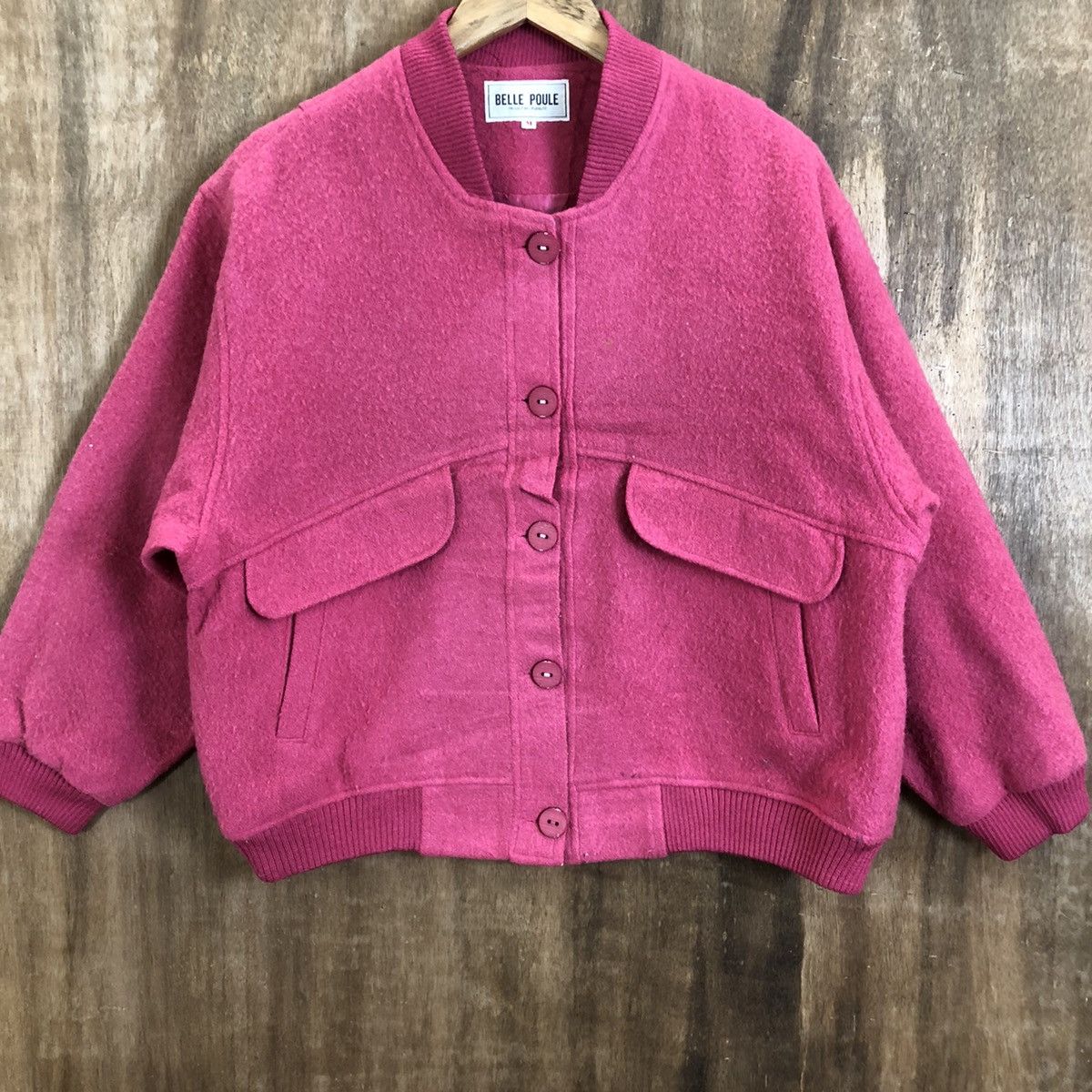 Japanese Brand DLL Belle Poule Pink Bombers Jacket #A1753 Size US M / EU 48-50 / 2 - 3 Thumbnail