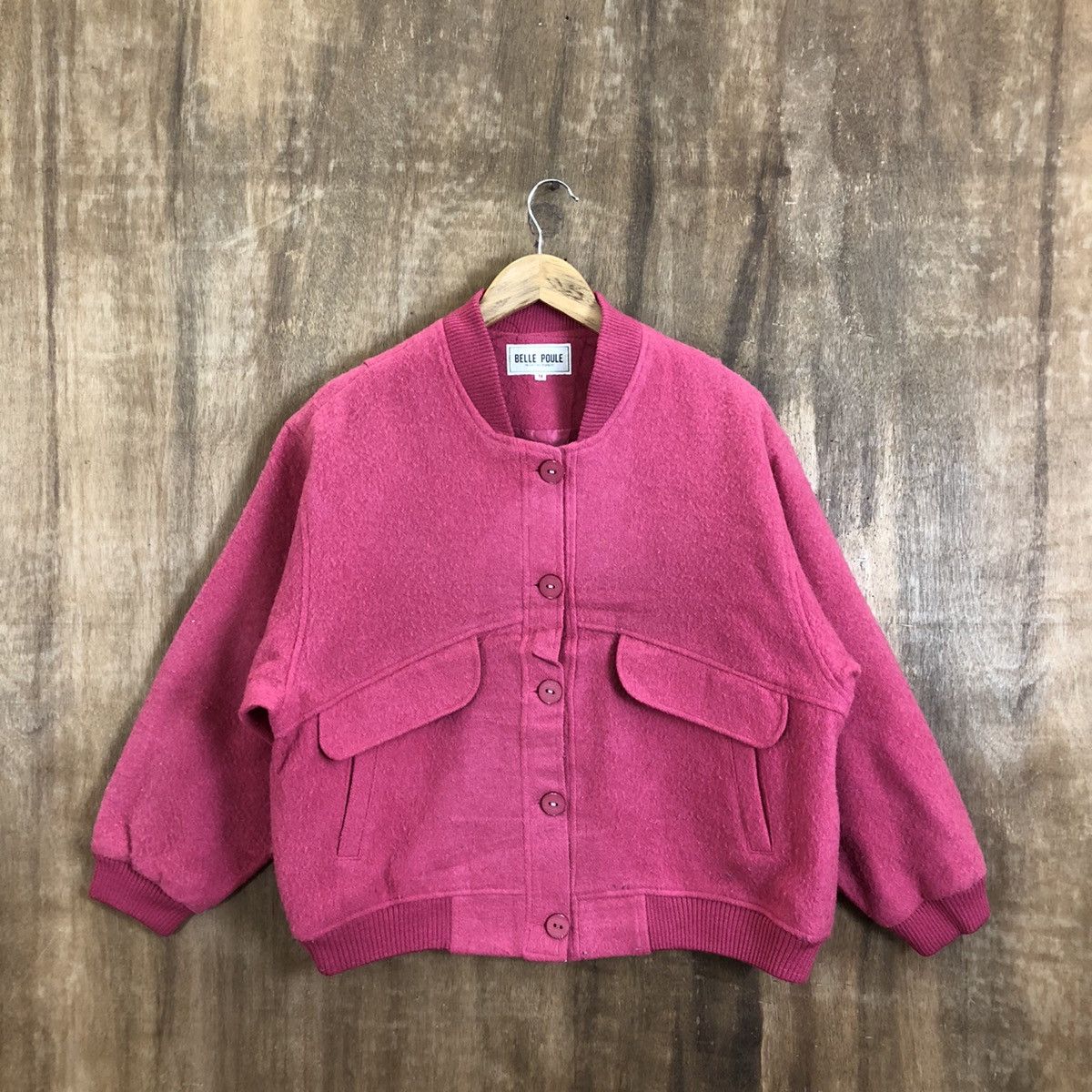 Japanese Brand DLL Belle Poule Pink Bombers Jacket #A1753 Size US M / EU 48-50 / 2 - 1 Thumbnail