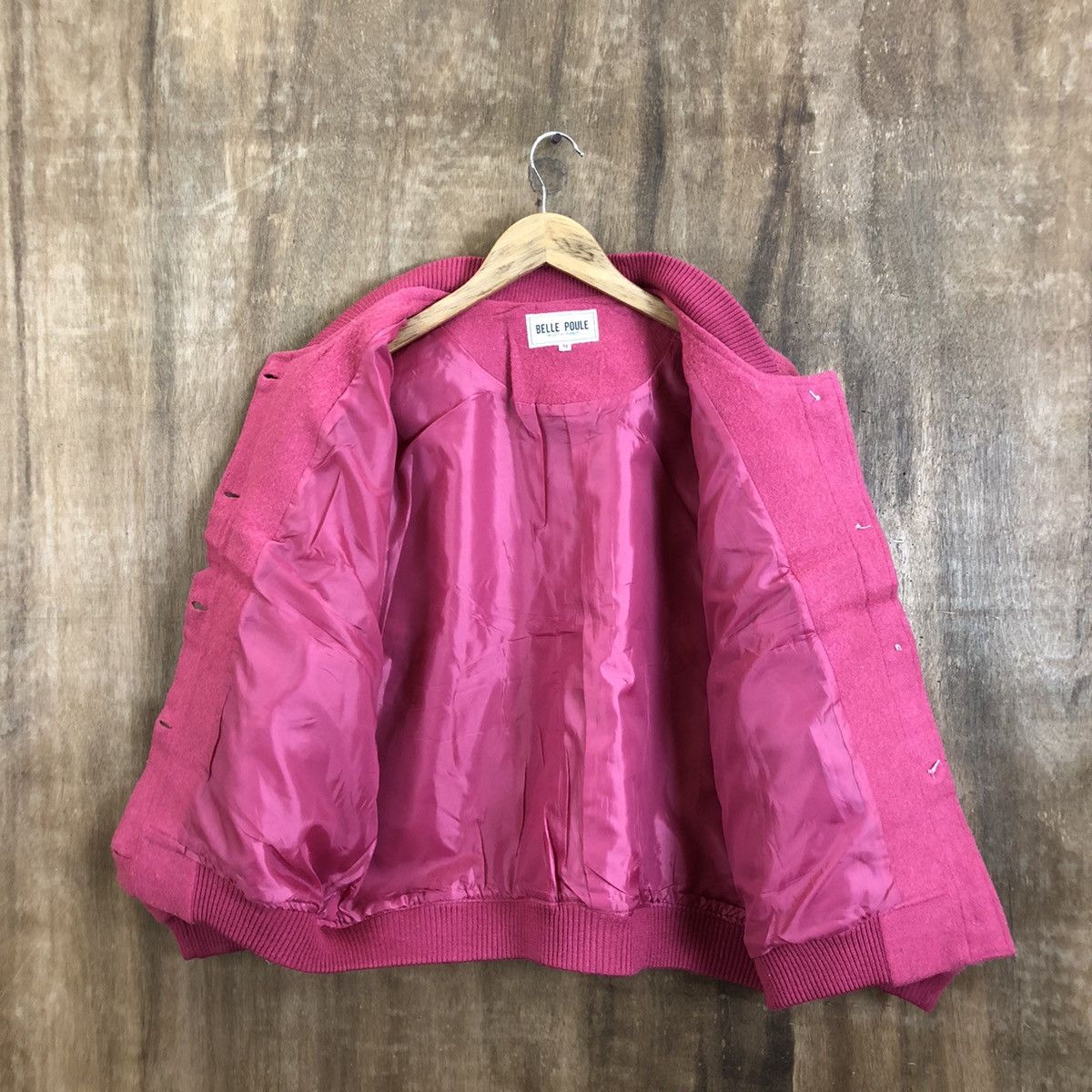 Japanese Brand DLL Belle Poule Pink Bombers Jacket #A1753 Size US M / EU 48-50 / 2 - 7 Thumbnail