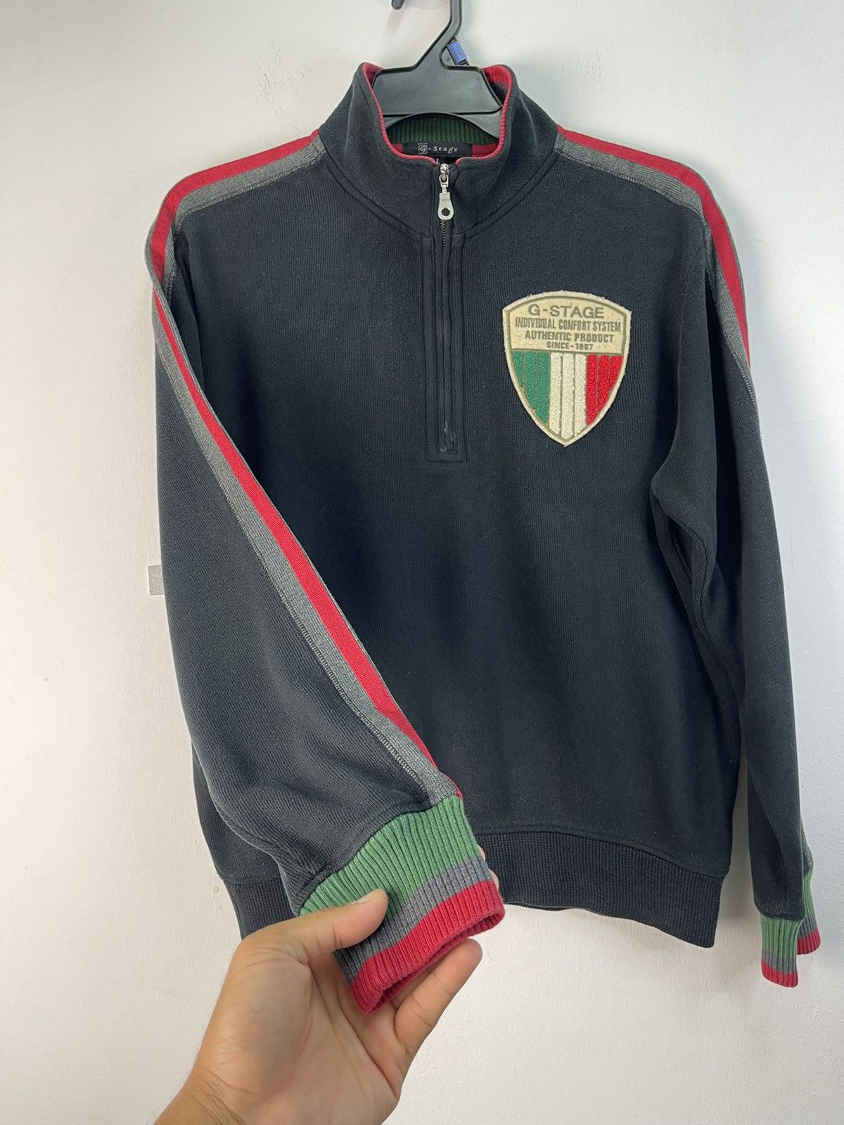 Japanese Brand × Vintage 🔥Vintage G-Stage Italia Side Tape Design Embroidery Jacket Size US L / EU 52-54 / 3 - 9 Thumbnail