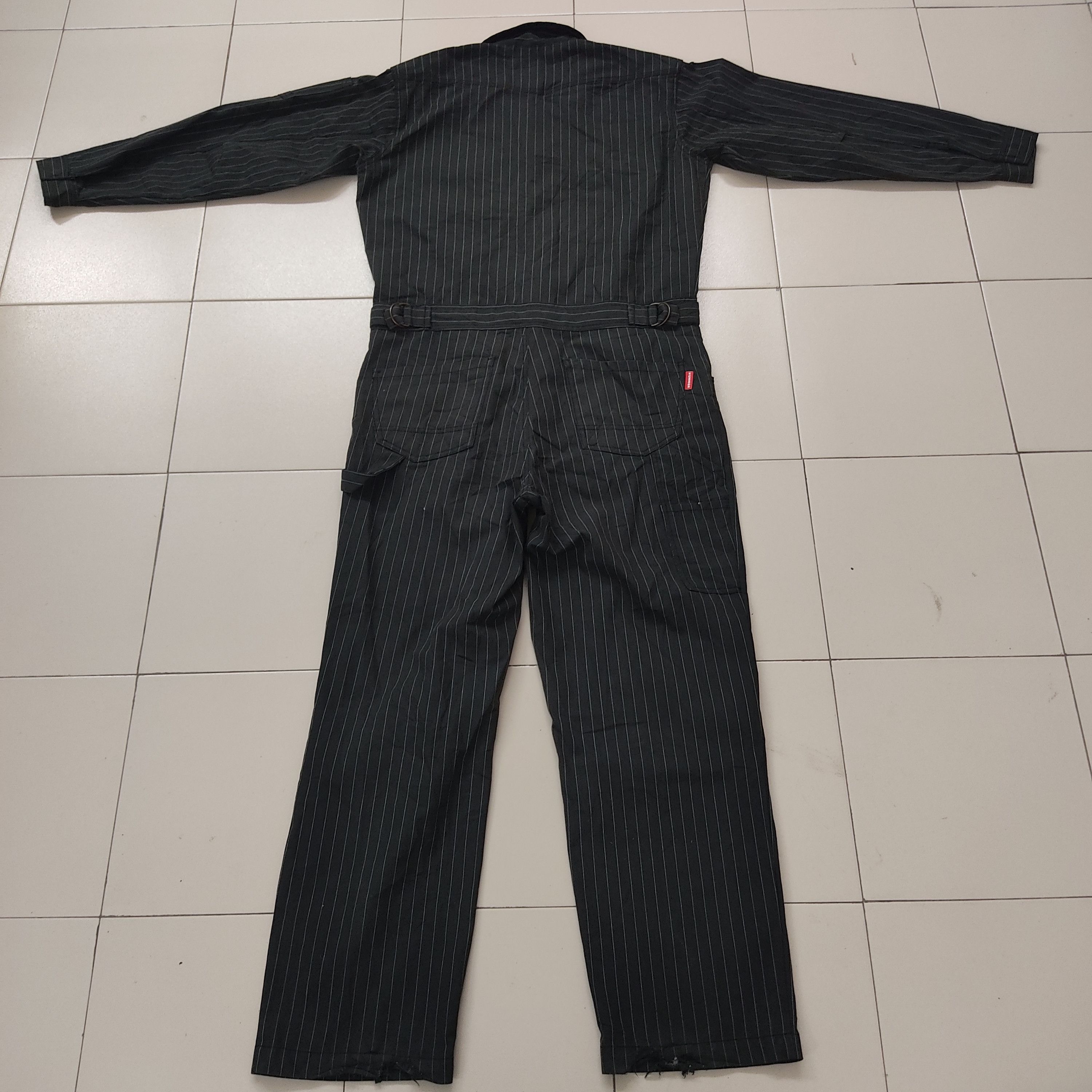 Japanese Brand 💥Stripe Hummer Workers Coverall Size US 39 - 2 Thumbnail