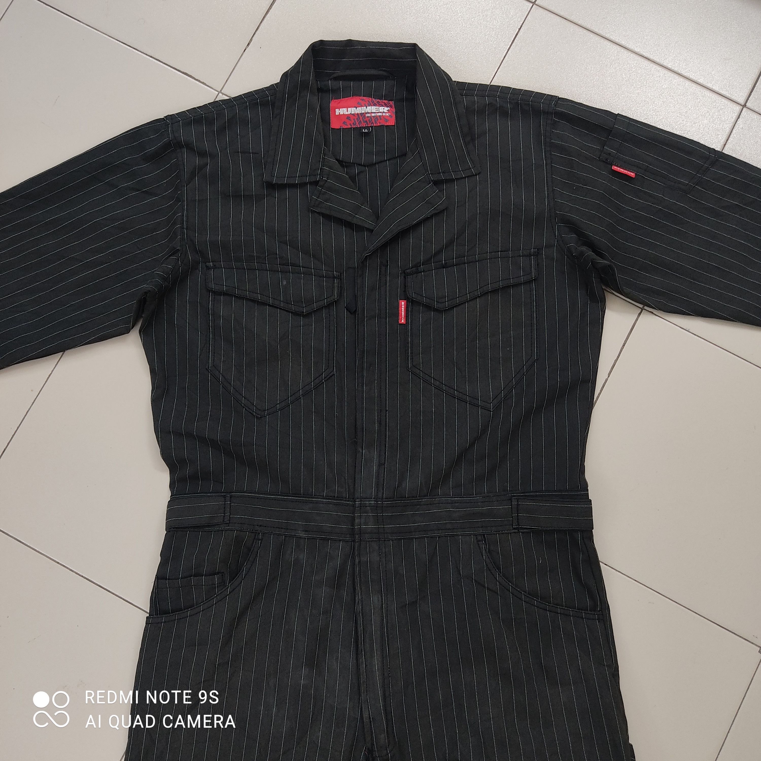 Japanese Brand 💥Stripe Hummer Workers Coverall Size US 39 - 3 Thumbnail