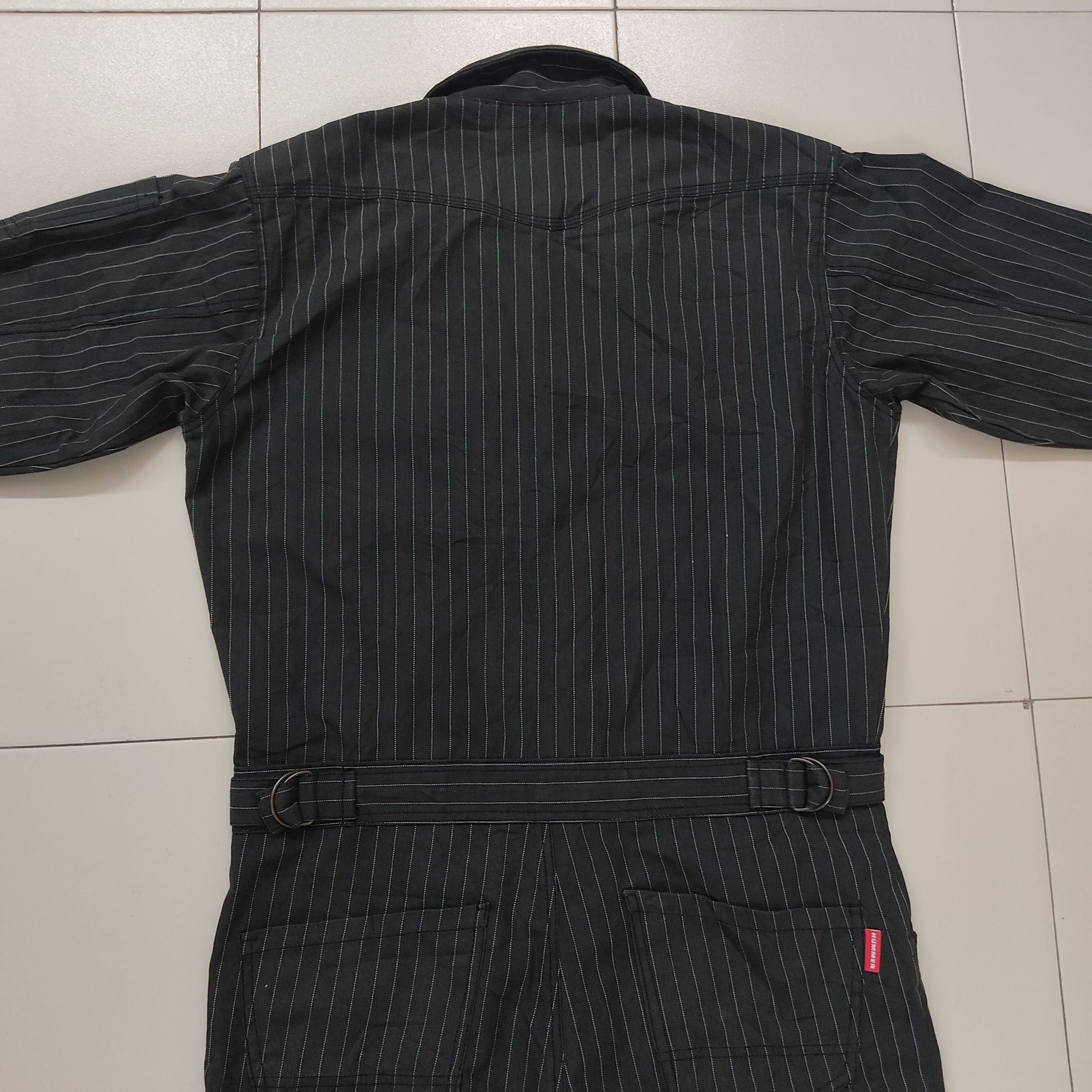 Japanese Brand 💥Stripe Hummer Workers Coverall Size US 39 - 10 Thumbnail