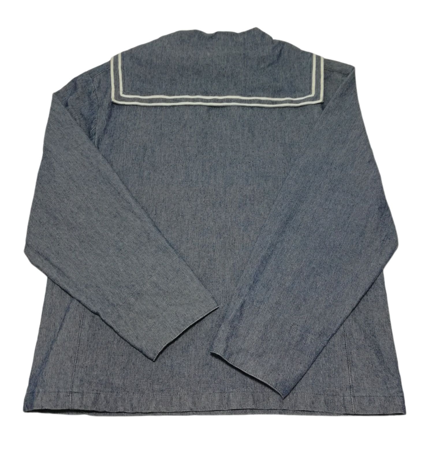 Handmade × Japanese Brand × Vintage 🔥Vintage Japan Navy Blue Dress Jumper Uniform Denim Shirt Size US S / EU 44-46 / 1 - 16 Thumbnail