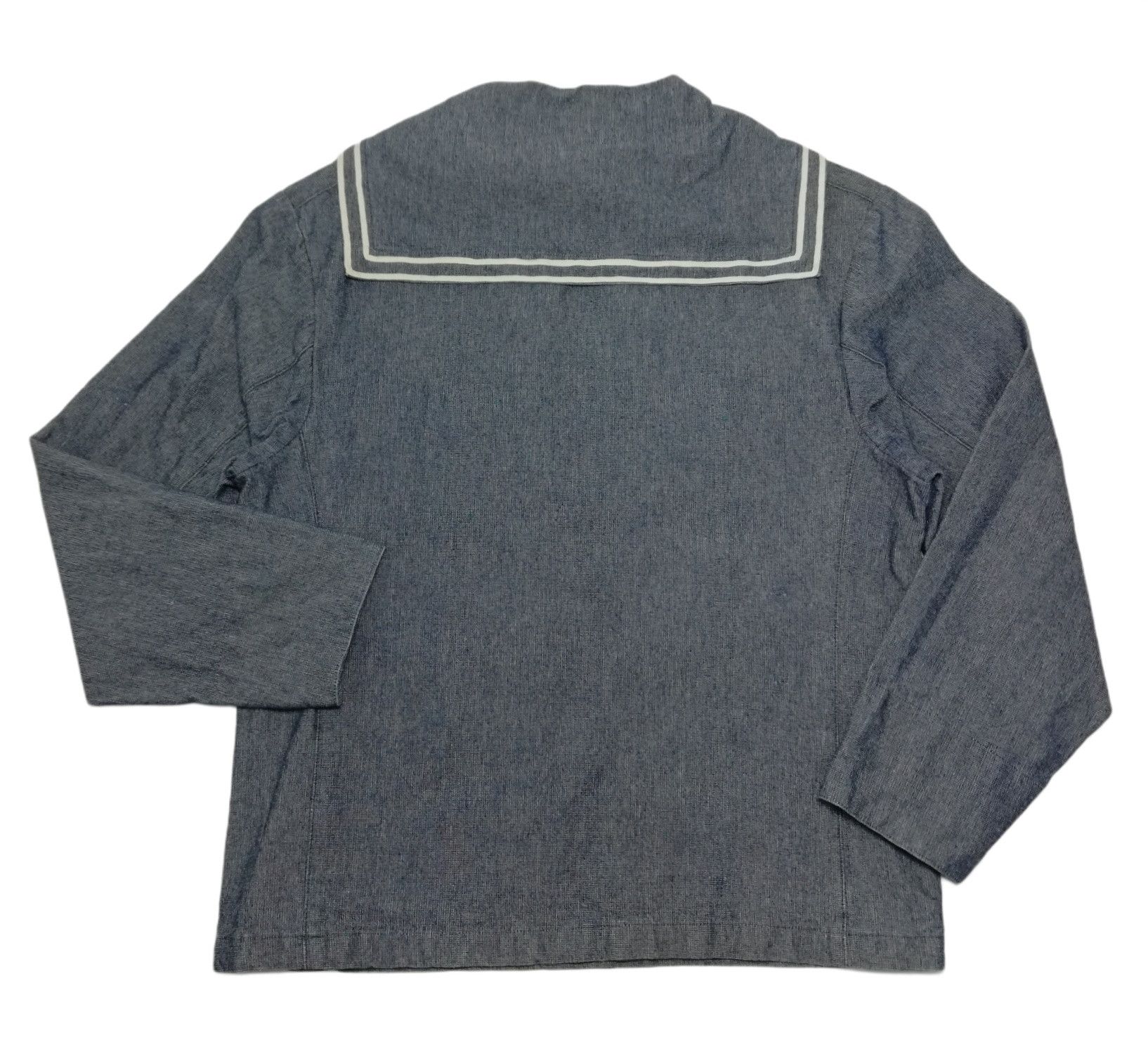 Handmade × Japanese Brand × Vintage 🔥Vintage Japan Navy Blue Dress Jumper Uniform Denim Shirt Size US S / EU 44-46 / 1 - 15 Thumbnail