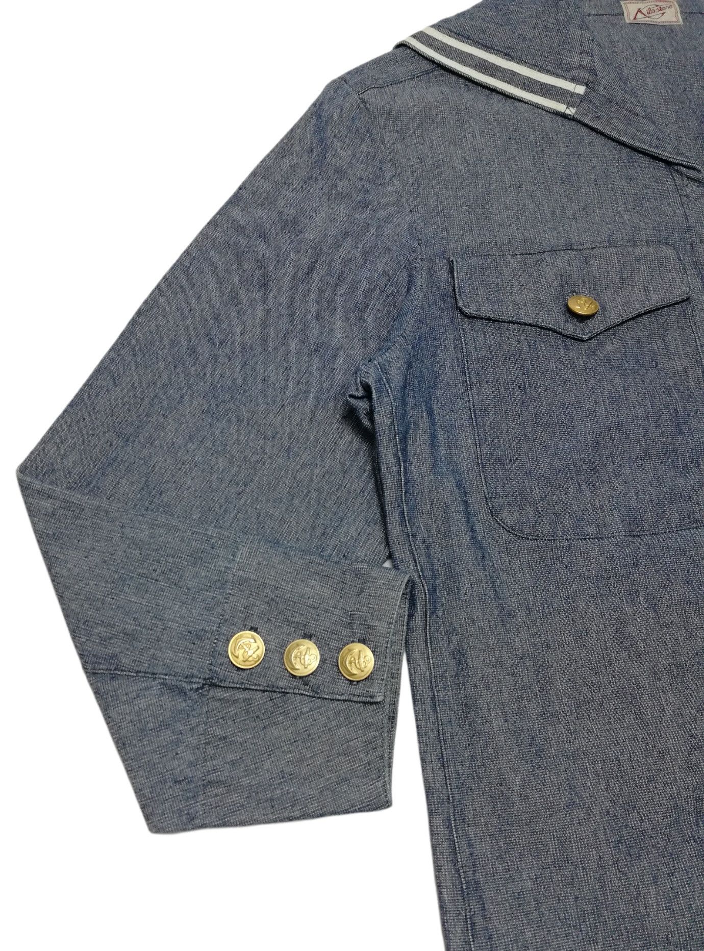 Handmade × Japanese Brand × Vintage 🔥Vintage Japan Navy Blue Dress Jumper Uniform Denim Shirt Size US S / EU 44-46 / 1 - 8 Thumbnail