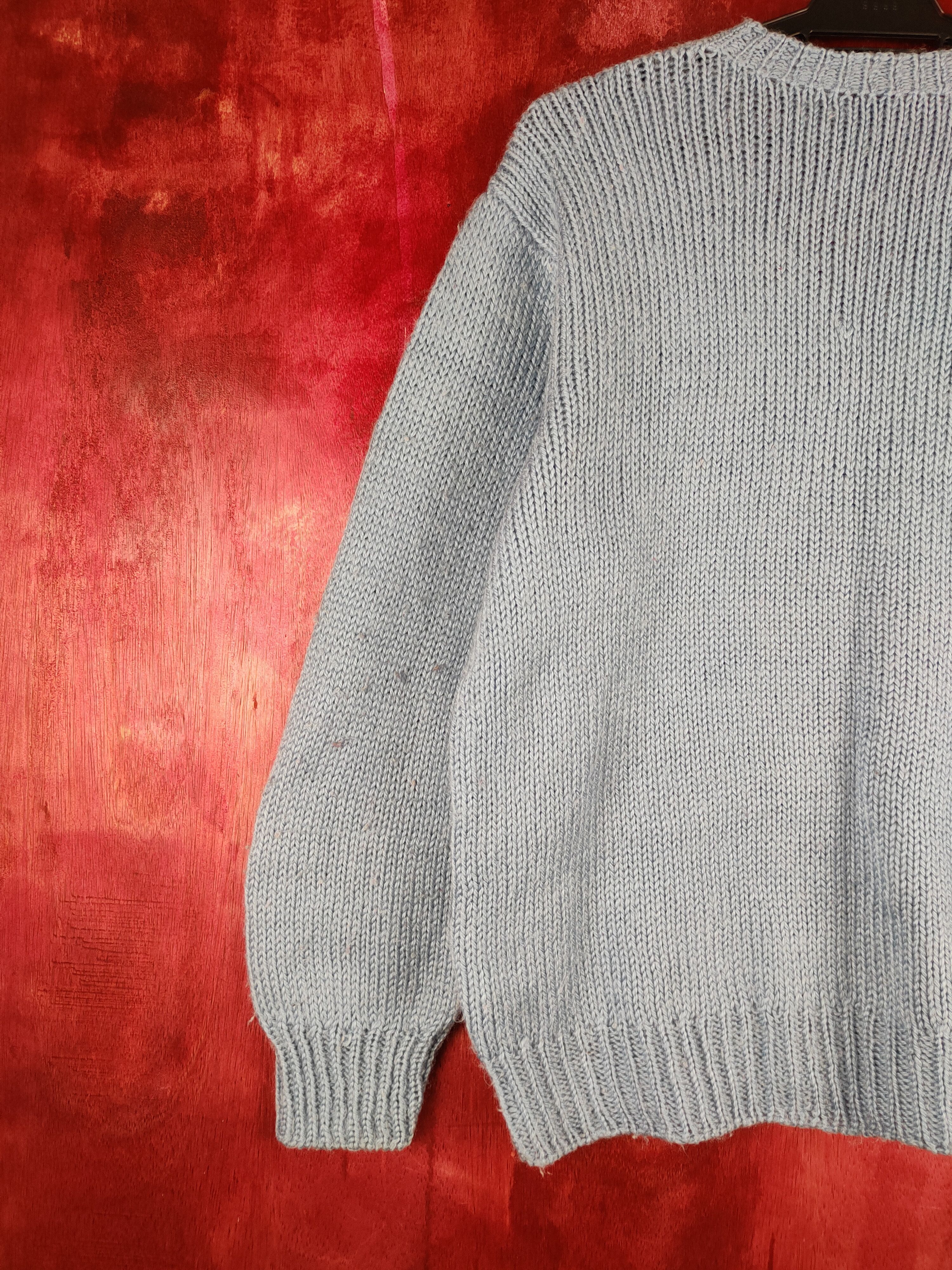Homespun Knitwear Japanese Brand Blue plain Knitwear Sweatshirt #238B Size US M / EU 48-50 / 2 - 8 Thumbnail