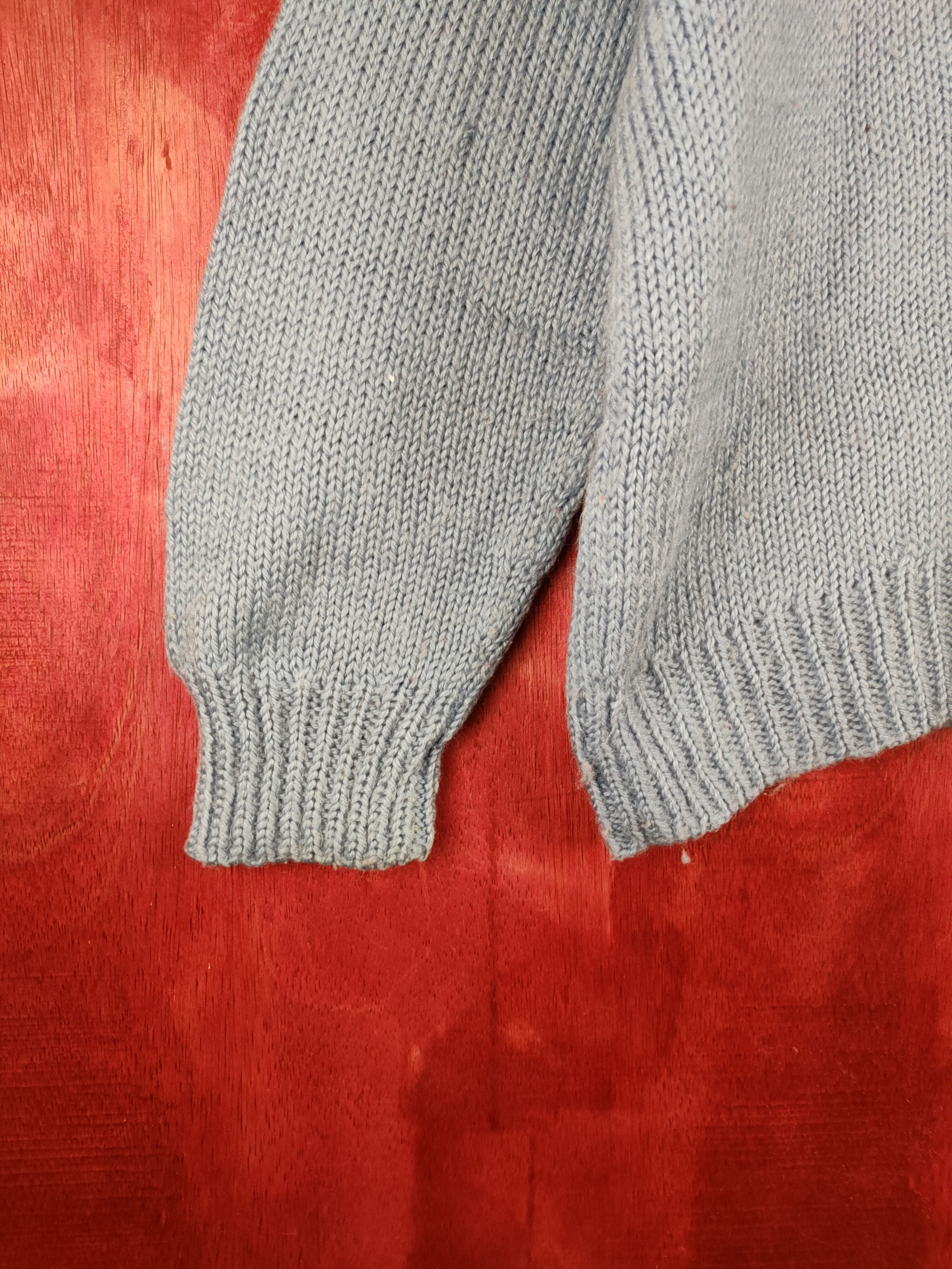 Homespun Knitwear Japanese Brand Blue plain Knitwear Sweatshirt #238B Size US M / EU 48-50 / 2 - 4 Thumbnail