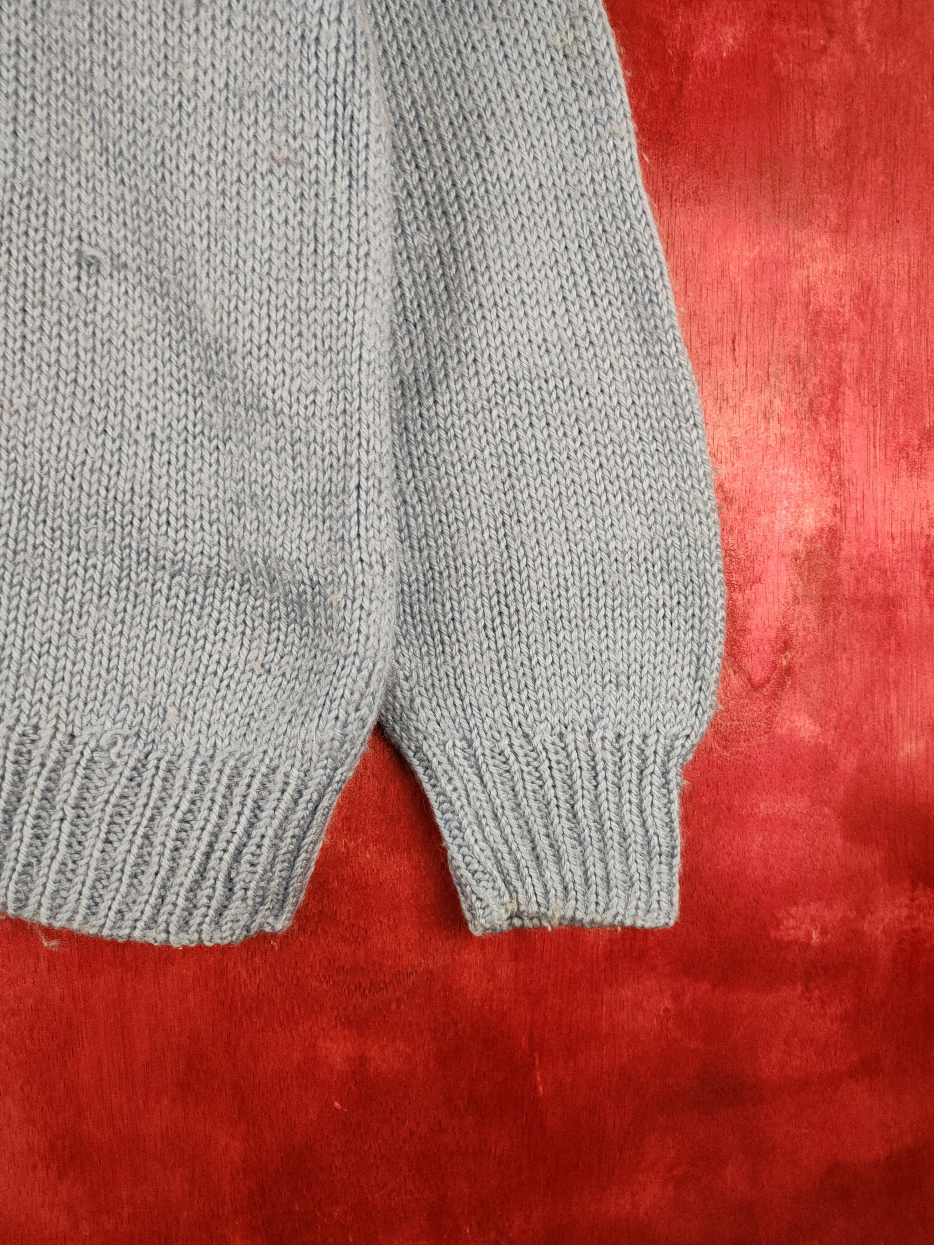 Homespun Knitwear Japanese Brand Blue plain Knitwear Sweatshirt #238B Size US M / EU 48-50 / 2 - 6 Thumbnail