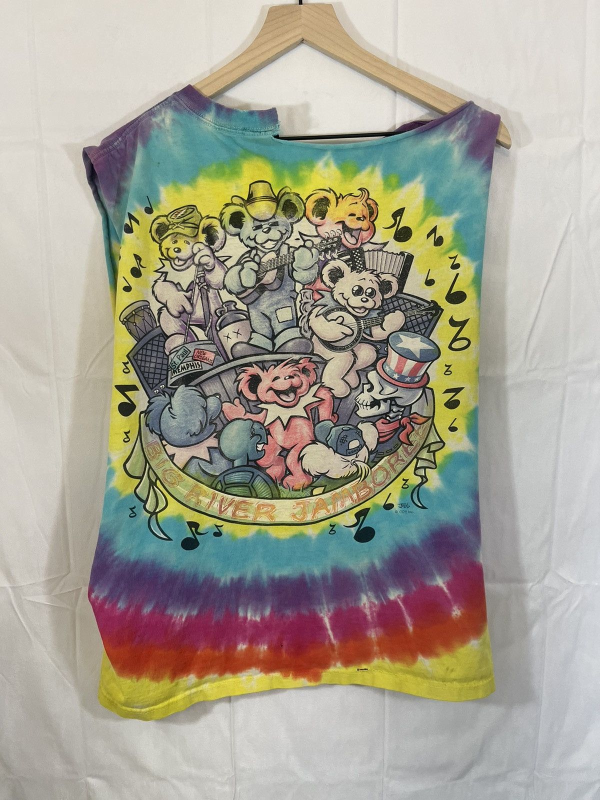 Band Tees Thrashed Grateful Dead Band Faded Sleeveless Band Tee Size US L / EU 52-54 / 3 - 2 Thumbnail
