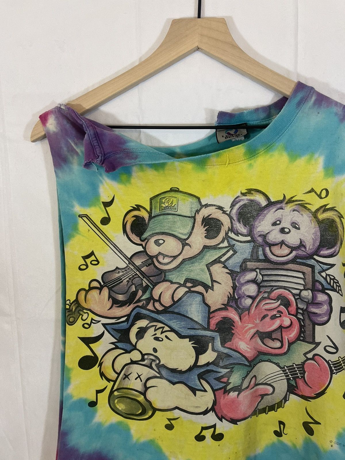 Band Tees Thrashed Grateful Dead Band Faded Sleeveless Band Tee Size US L / EU 52-54 / 3 - 3 Thumbnail