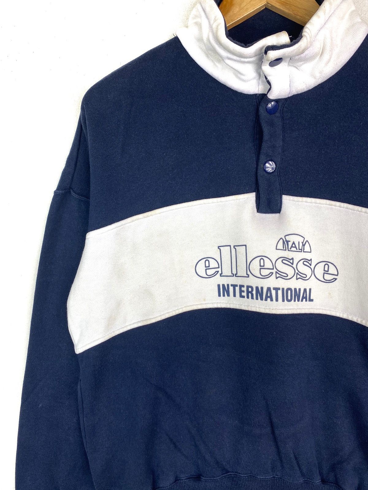 Ellesse × Vintage ELLESSE INTERNATIONAL BIG LOGO SWEATSHIRT PULLOVER Size US M / EU 48-50 / 2 - 6 Thumbnail
