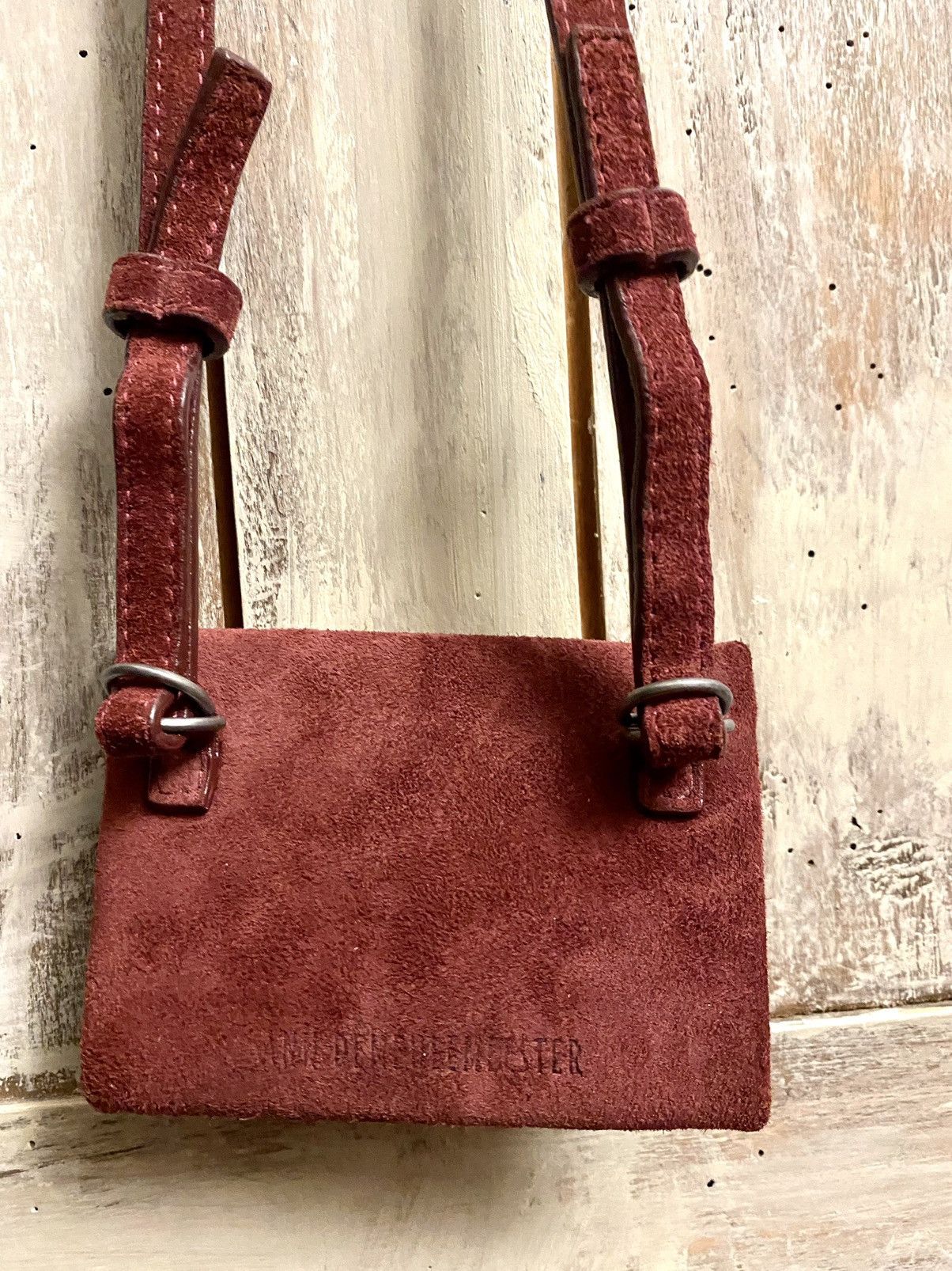 Ann Demeulemeester Ann Demeulemeester Wine Suede Envelope Pouch Size ONE SIZE - 4 Thumbnail