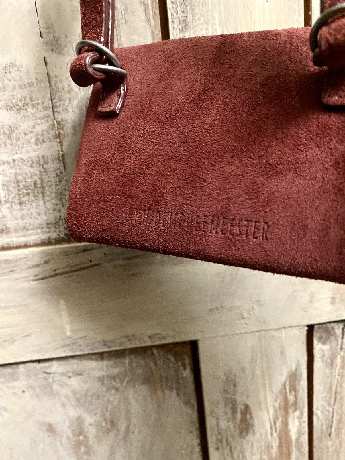 Ann Demeulemeester Ann Demeulemeester Wine Suede Envelope Pouch Size ONE SIZE - 5 Thumbnail
