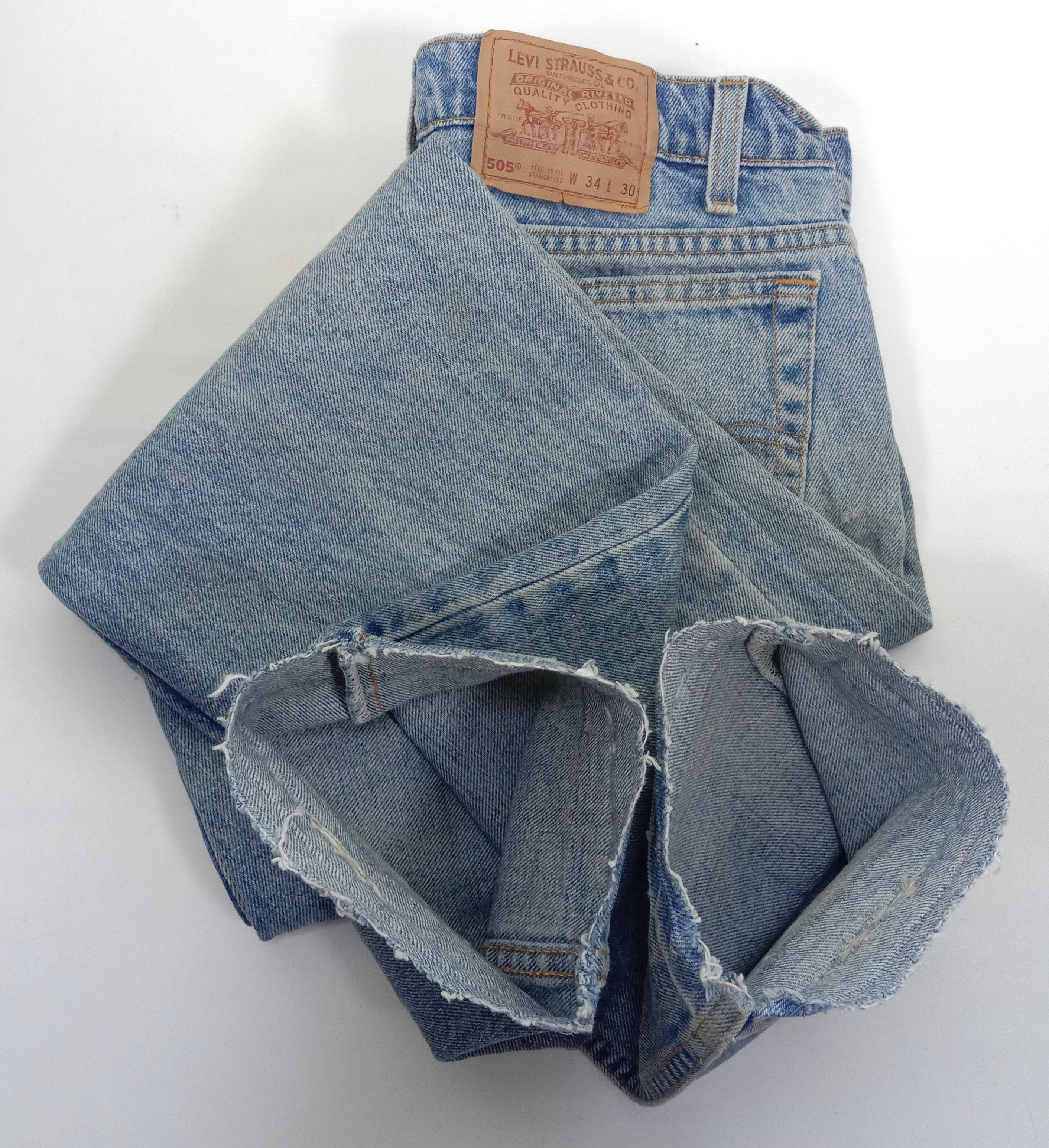 Levi's Vintage 90s Levi's 505 Jeans Light Wash Regular Fit Denim Size US 33 - 19 Thumbnail