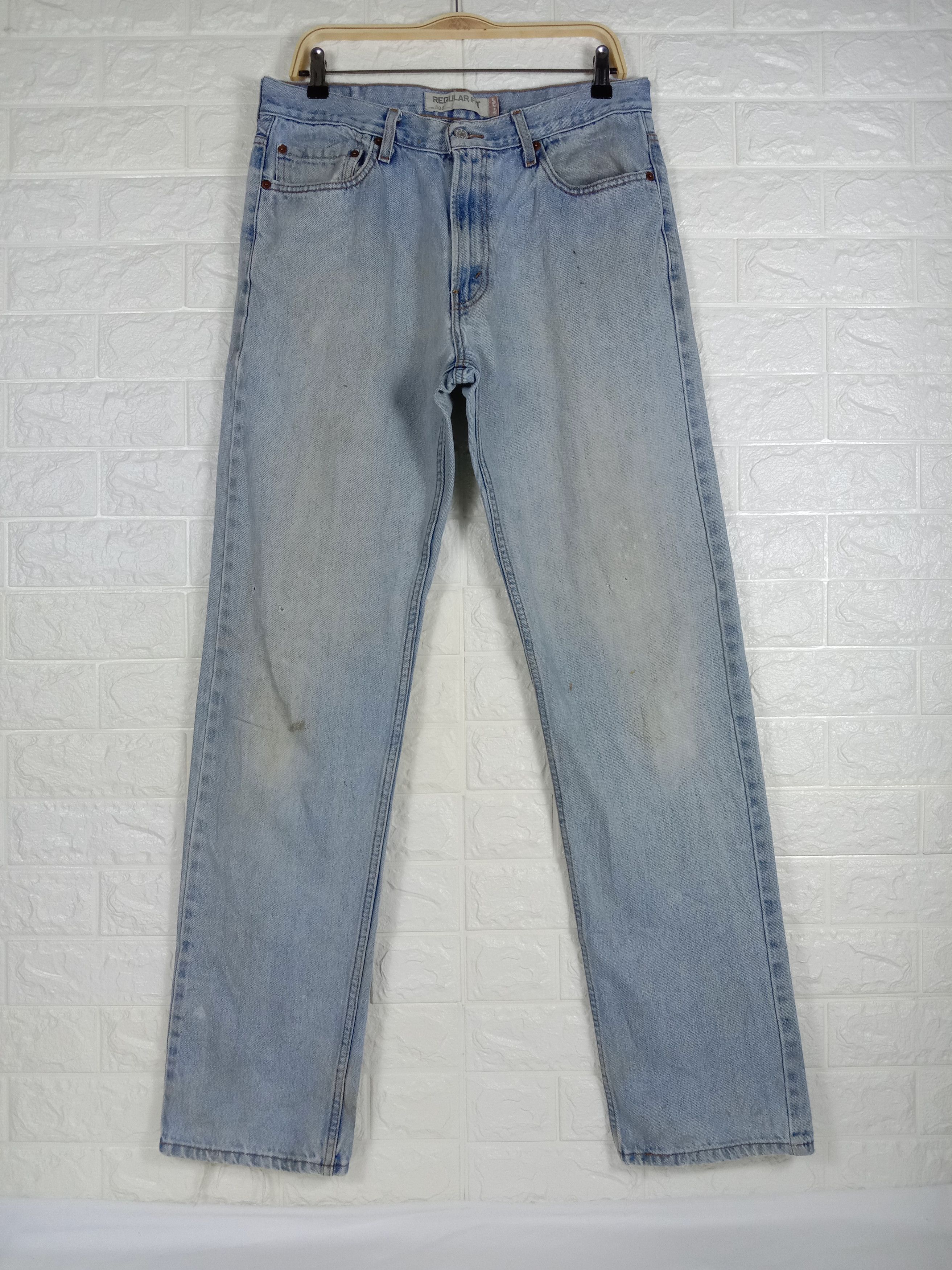 Image of Levis x Levis Vintage Clothing Vintage Levi's 505 Light Wash Jeans Regular Fit Denim in Light Blue 