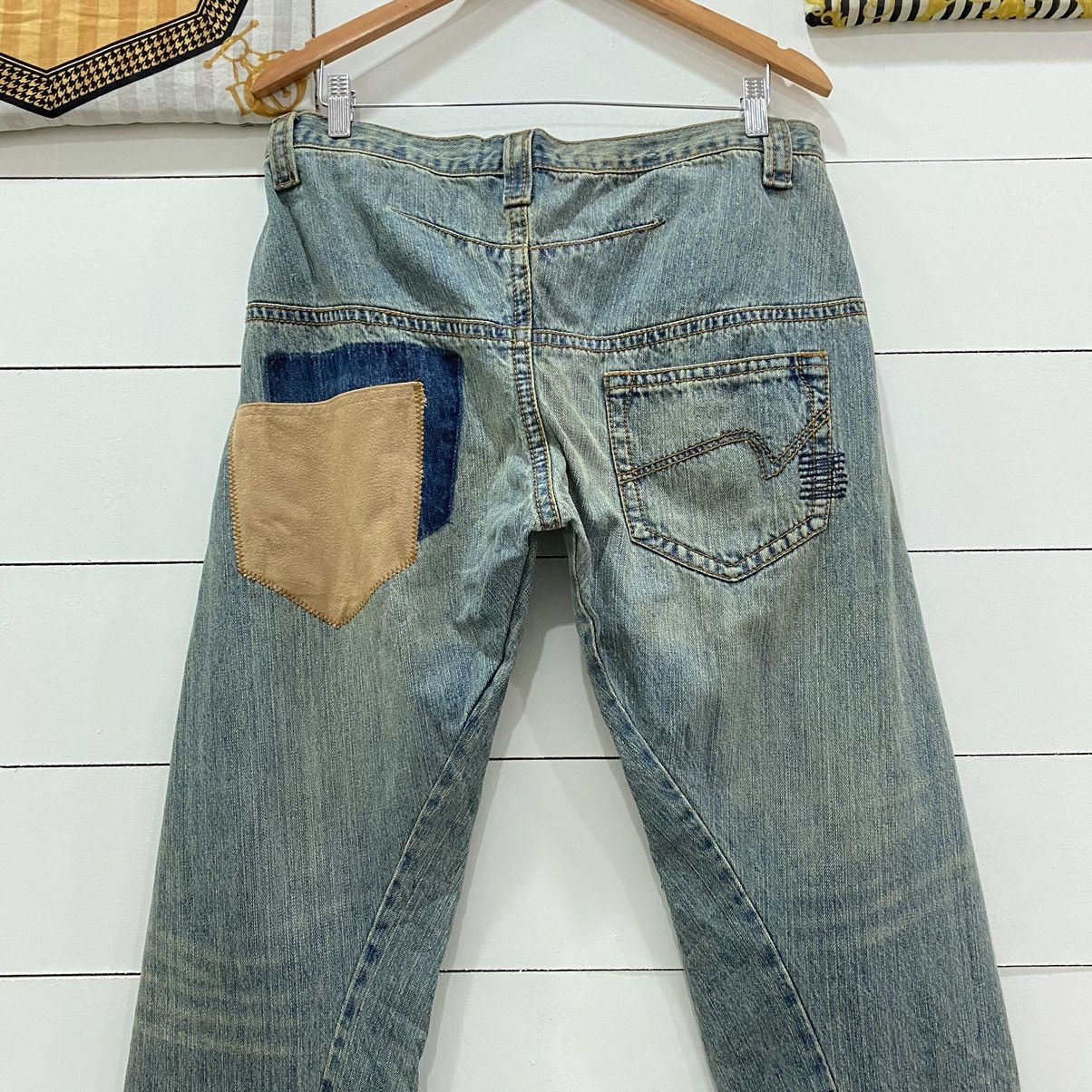 Japanese Brand × Vintage Distressed Patchwork Repaired Denim Jeans Kapital Style Size US 34 / EU 50 - 8 Thumbnail