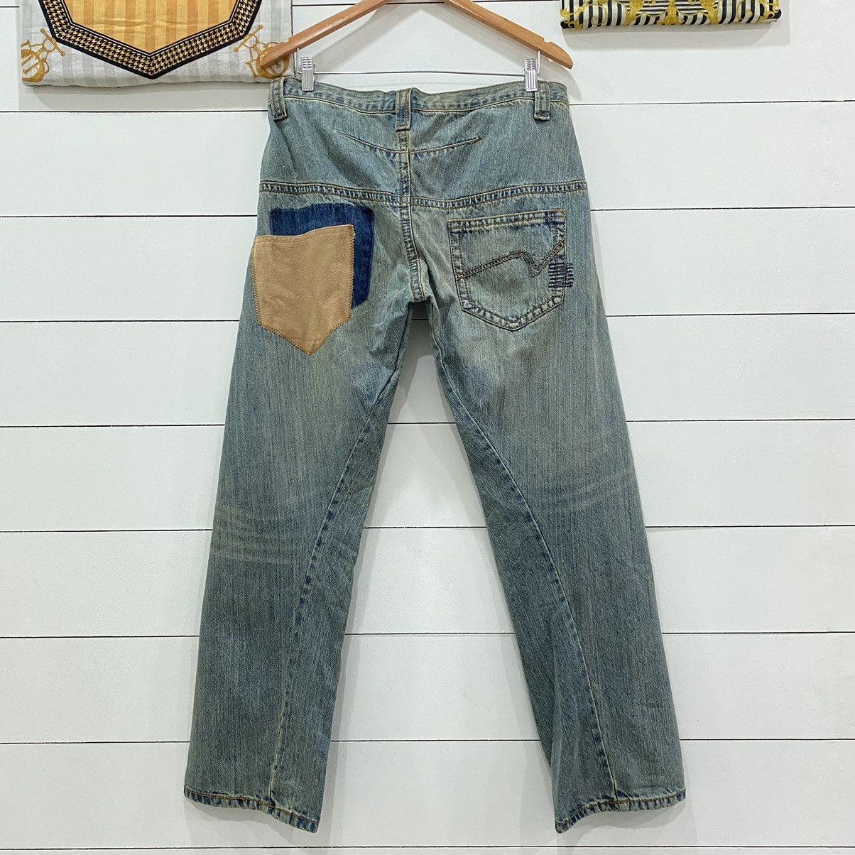 Japanese Brand × Vintage Distressed Patchwork Repaired Denim Jeans Kapital Style Size US 34 / EU 50 - 7 Thumbnail