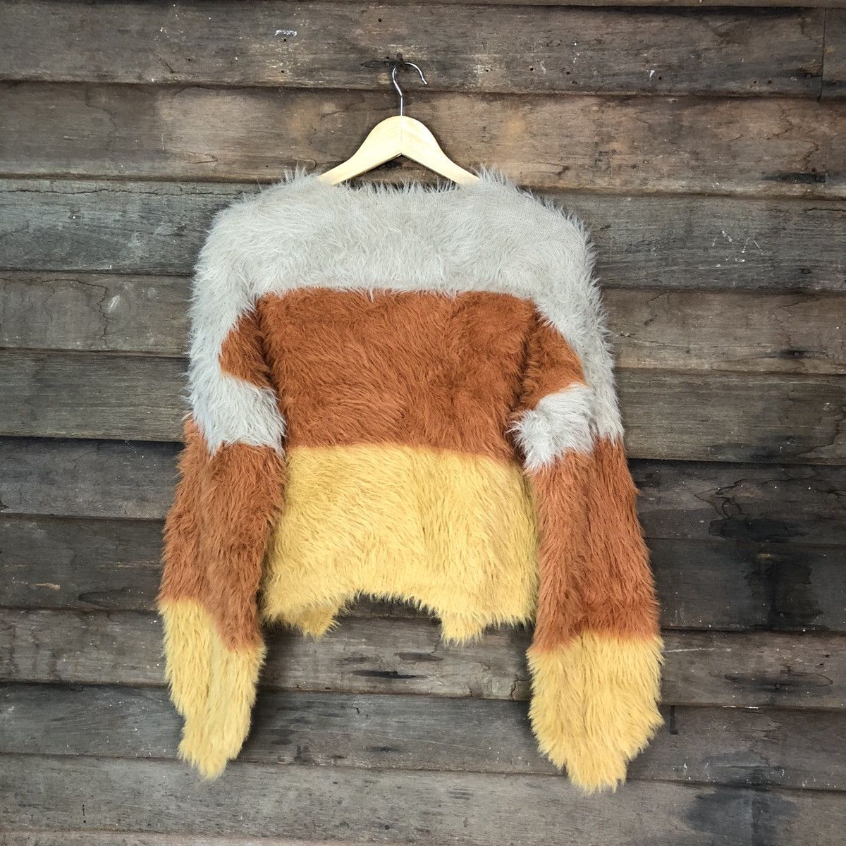 Homespun Knitwear DL Japan stripe Shaggy Fur Mohair Cardigan knitwear #6955 Size M / US 6-8 / IT 42-44 - 8 Thumbnail