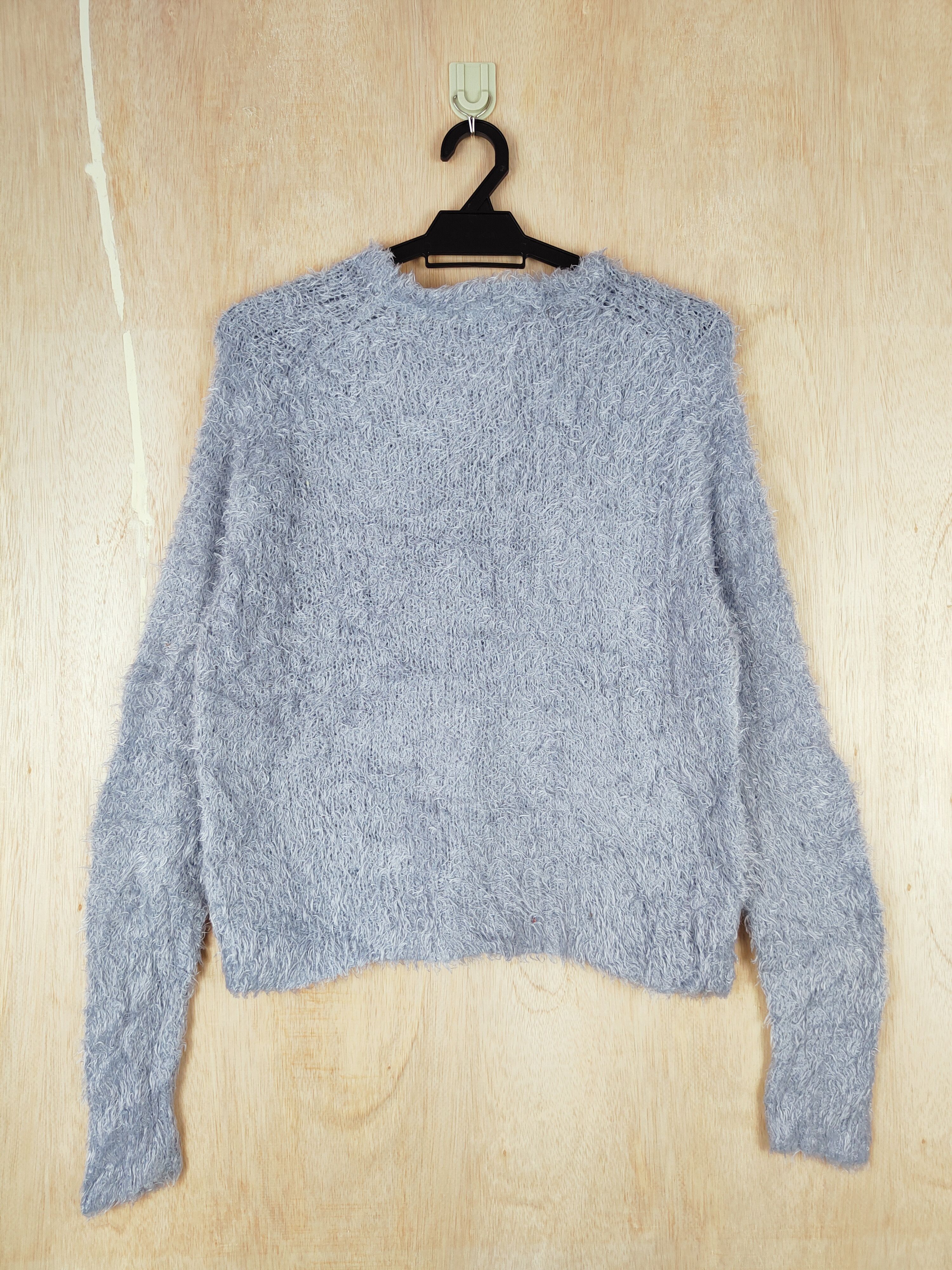 Vintage Earth Music&Ecology Light Blue Mohair Knitwear #S260 Size M / US 6-8 / IT 42-44 - 5 Thumbnail