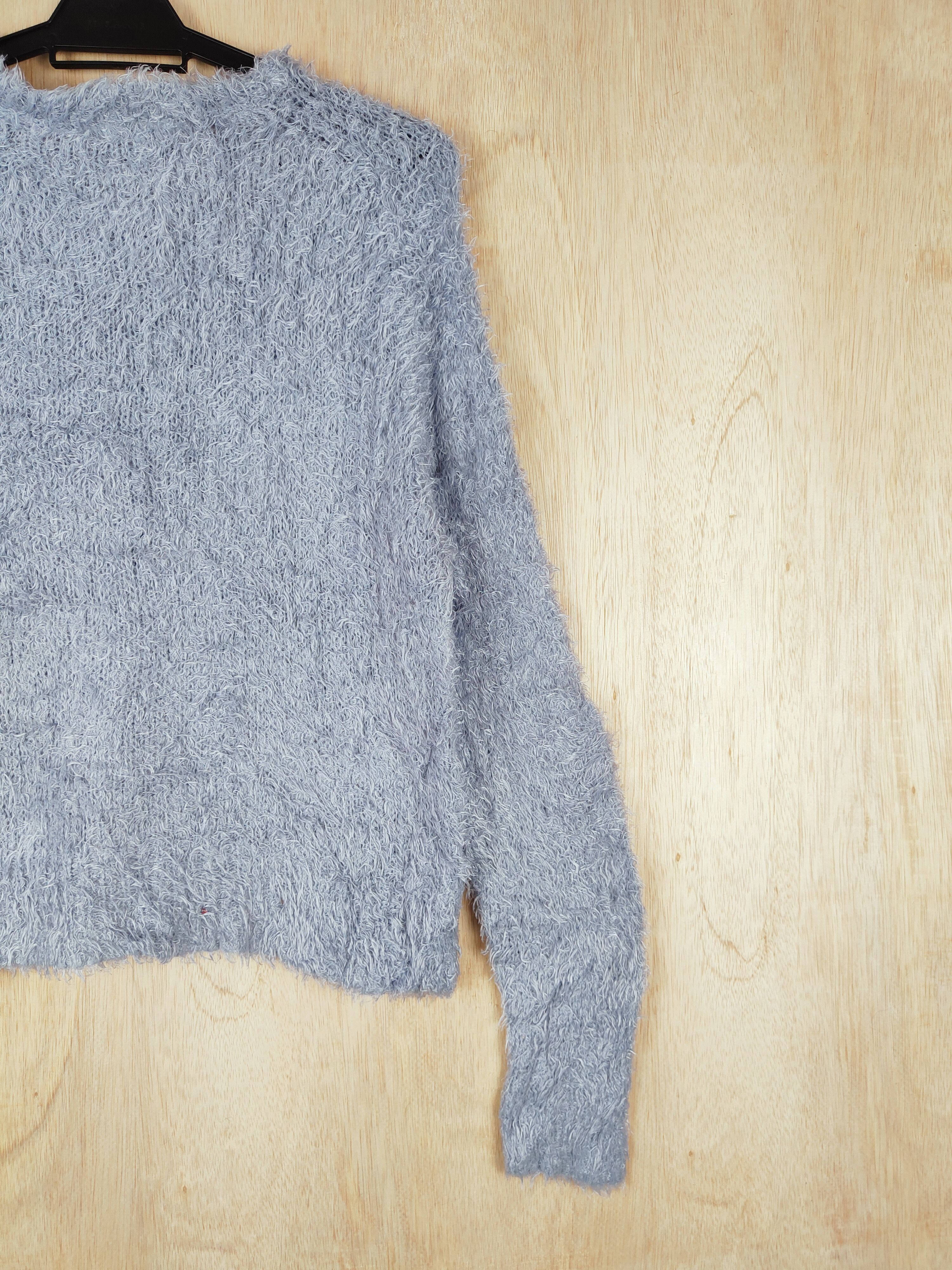 Vintage Earth Music&Ecology Light Blue Mohair Knitwear #S260 Size M / US 6-8 / IT 42-44 - 7 Thumbnail