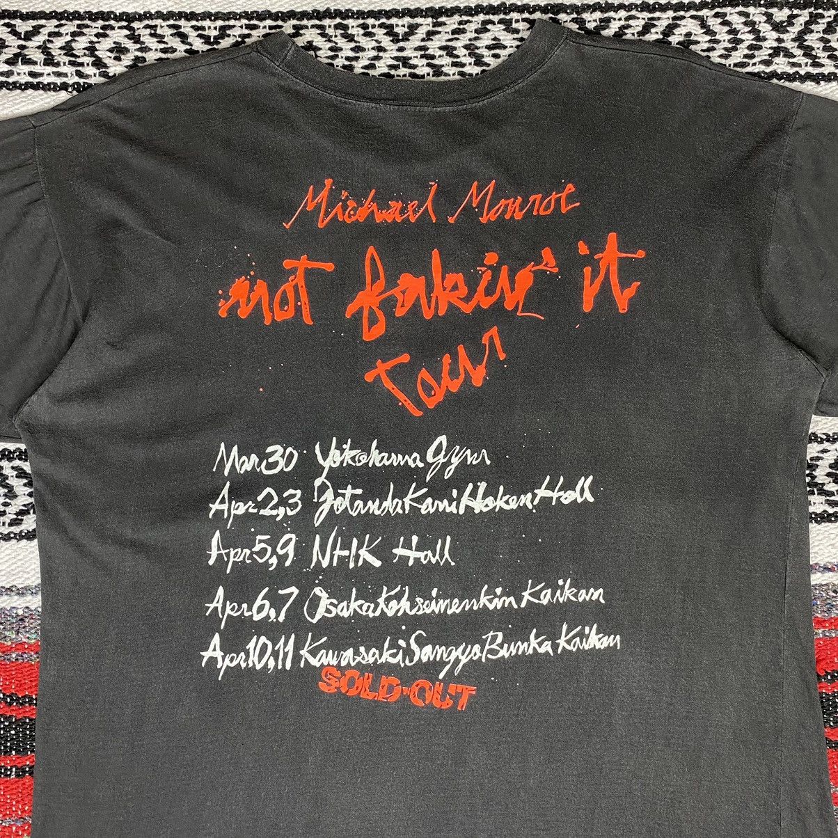 Band Tees × Vintage Vintage 80s Michael Monroe Not Fakin Tour 1989 SunFaded Size US L / EU 52-54 / 3 - 4 Thumbnail