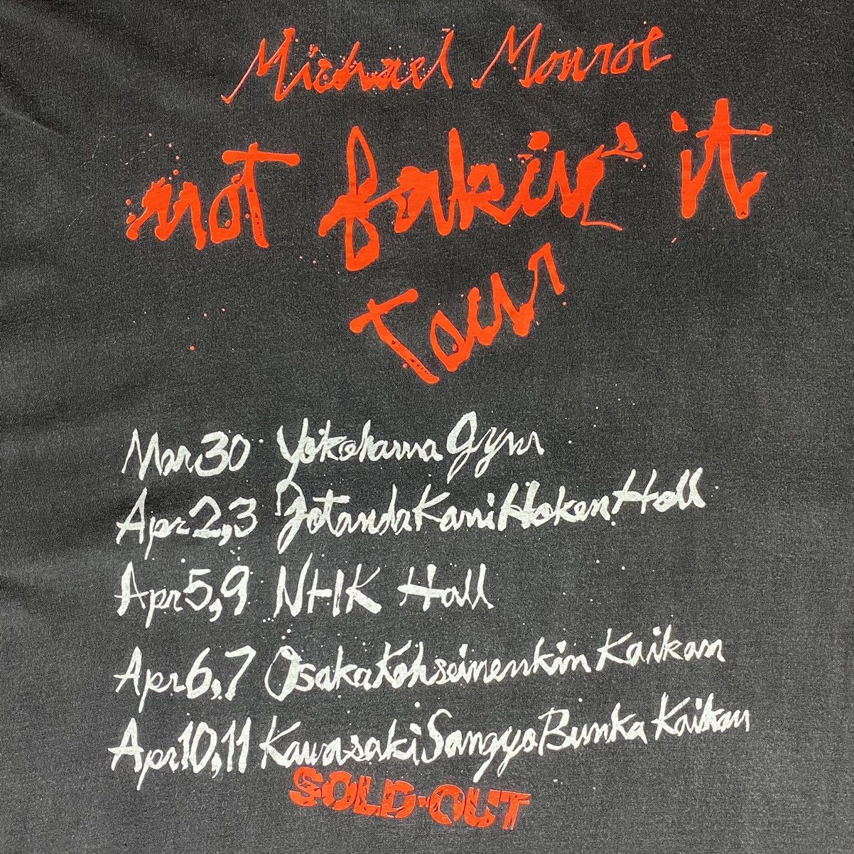 Band Tees × Vintage Vintage 80s Michael Monroe Not Fakin Tour 1989 SunFaded Size US L / EU 52-54 / 3 - 6 Thumbnail