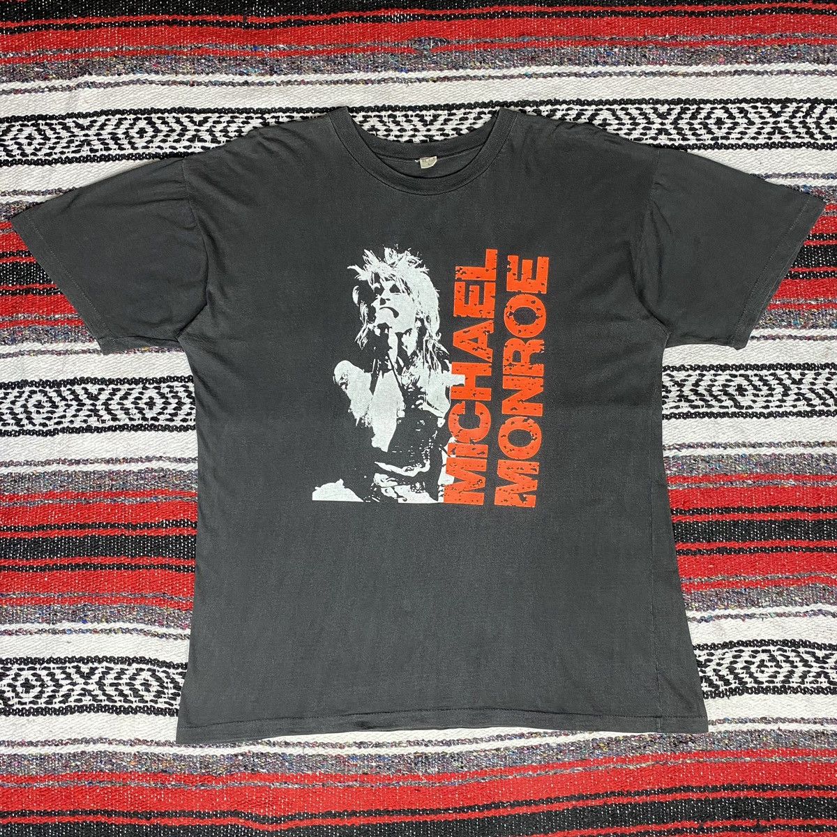 Band Tees × Vintage Vintage 80s Michael Monroe Not Fakin Tour 1989 SunFaded Size US L / EU 52-54 / 3 - 1 Thumbnail