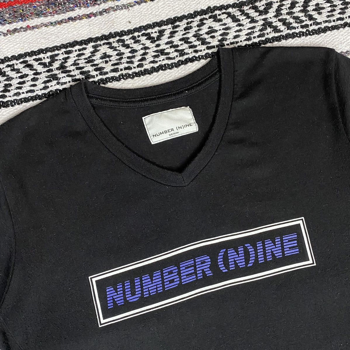 Japanese Brand Number (N)Ine Box Logo Shirt V-Neck Number (N)Ine Size US S / EU 44-46 / 1 - 6 Thumbnail