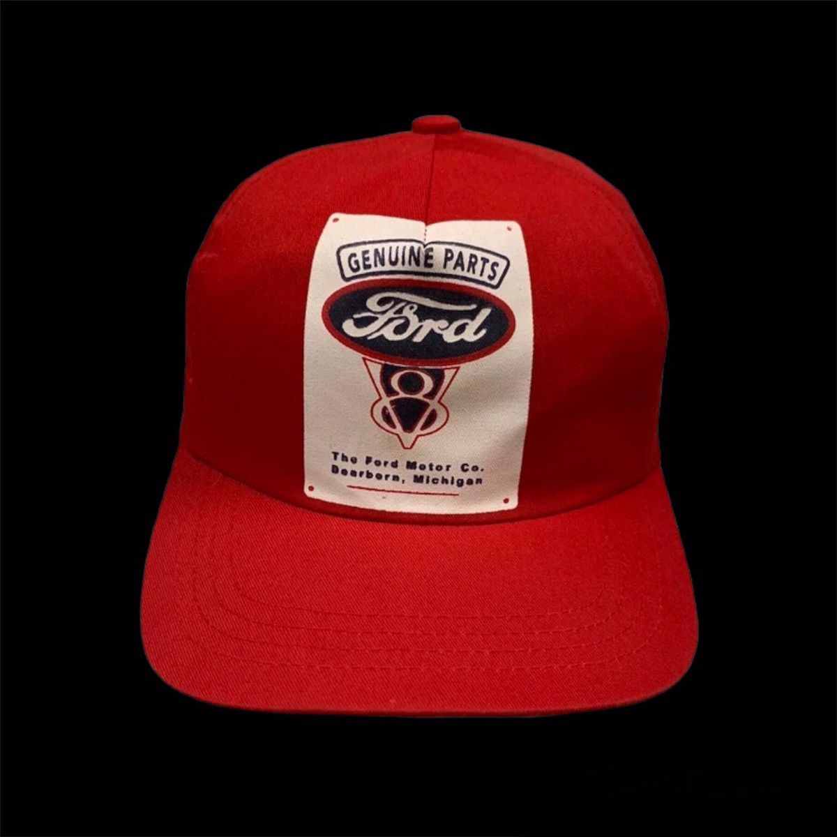 image of Vintage Ford Racing Hats Caps in Reds, Men's