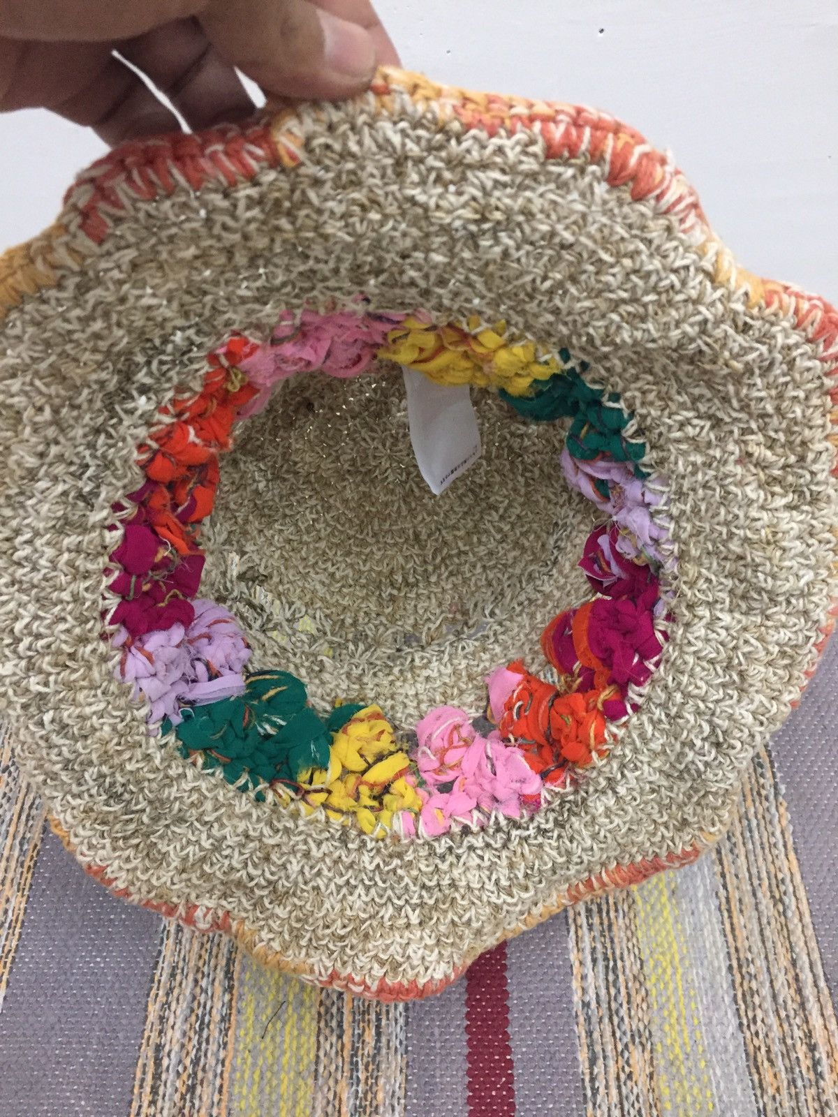 Japanese Brand Rare Amina Hemp Bucket Hat Handmade Size ONE SIZE - 6 Thumbnail