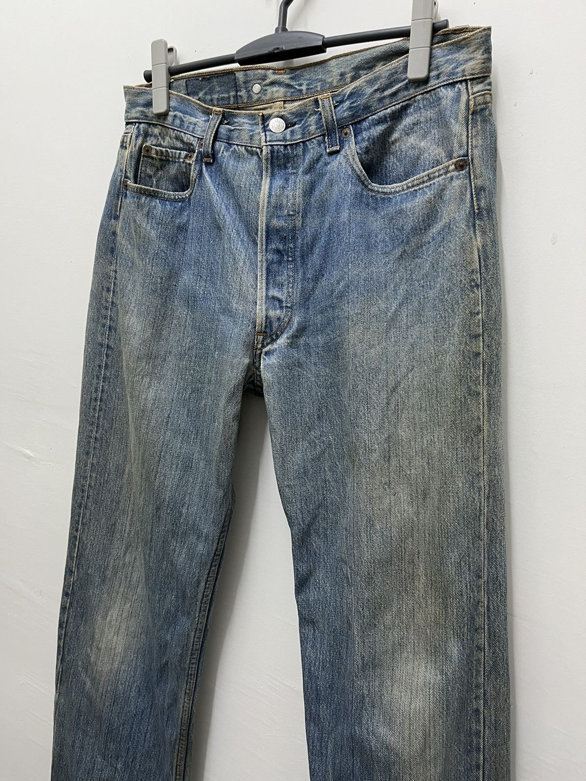Levi's Vintage Levis 501 90s Distressed Sunfaded Denim Pants Size US 33 - 6 Thumbnail