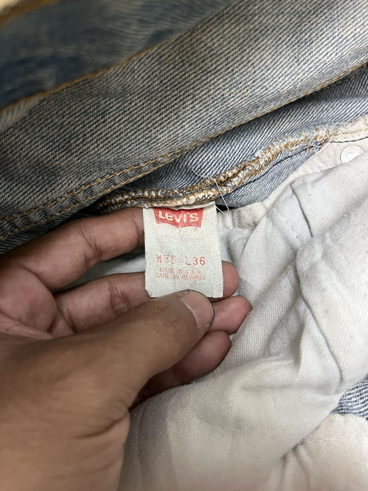 Levi's Vintage Levis 501 90s Distressed Sunfaded Denim Pants Size US 33 - 13 Thumbnail