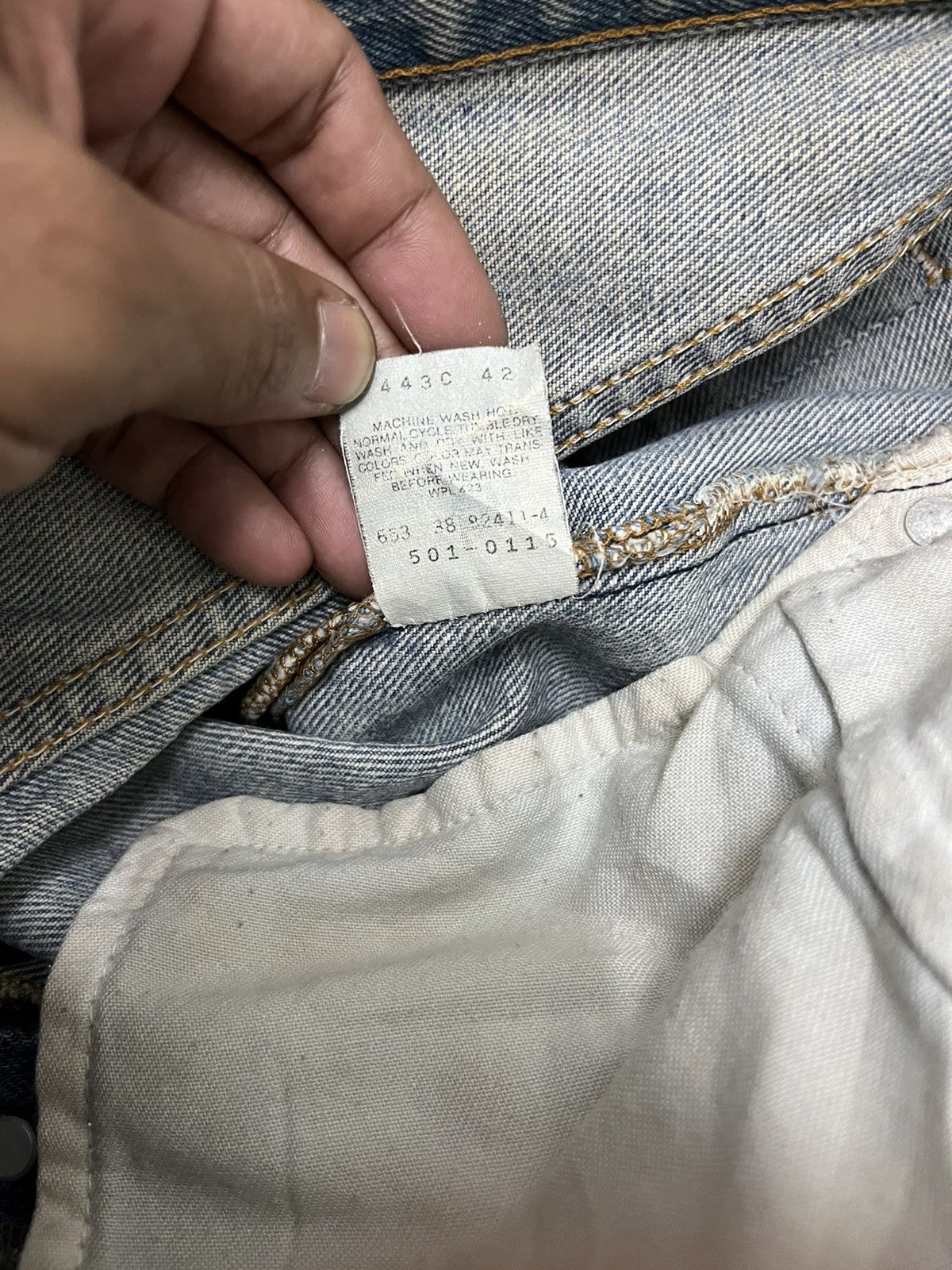 Levi's Vintage Levis 501 90s Distressed Sunfaded Denim Pants Size US 33 - 14 Thumbnail