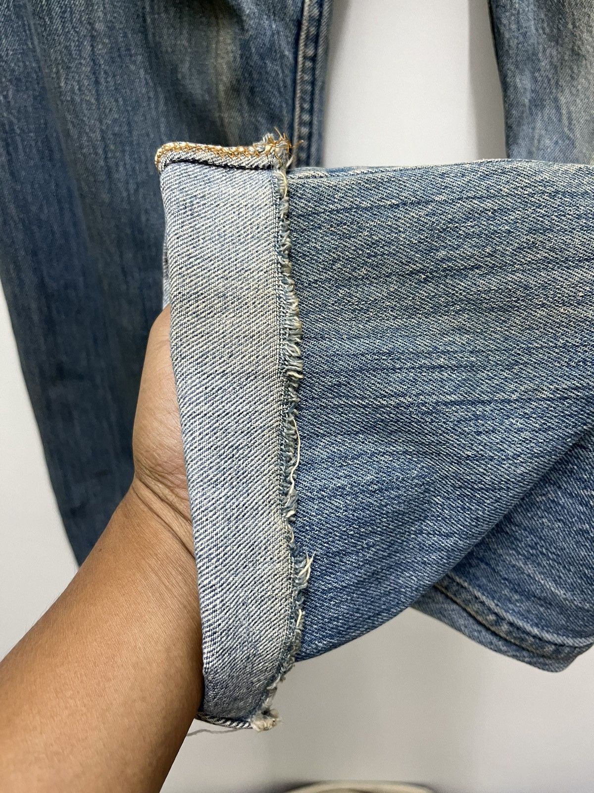 Levi's Vintage Levis 501 90s Distressed Sunfaded Denim Pants Size US 33 - 8 Thumbnail